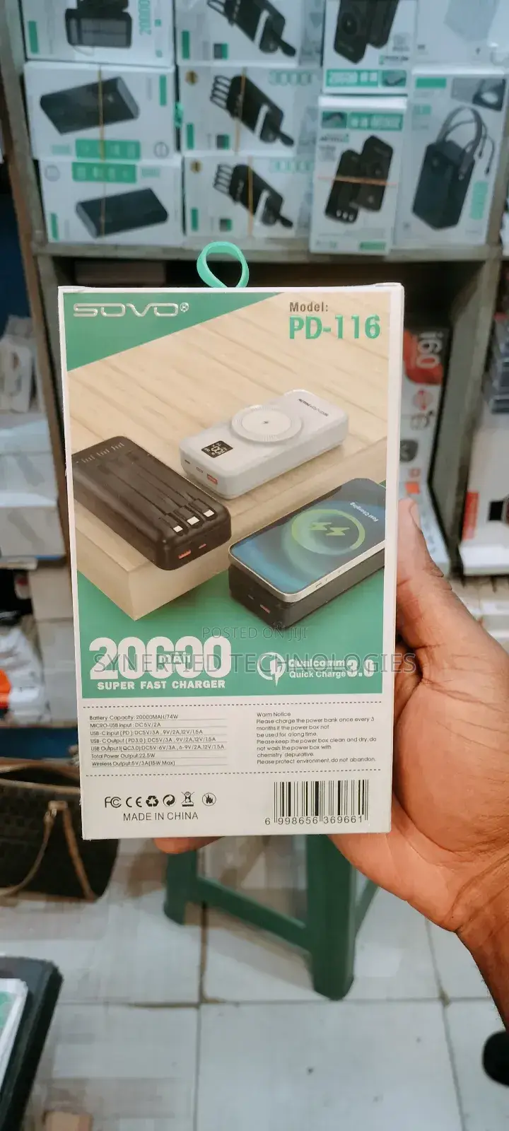 Sovo Wireless Fast Charge Power Bank