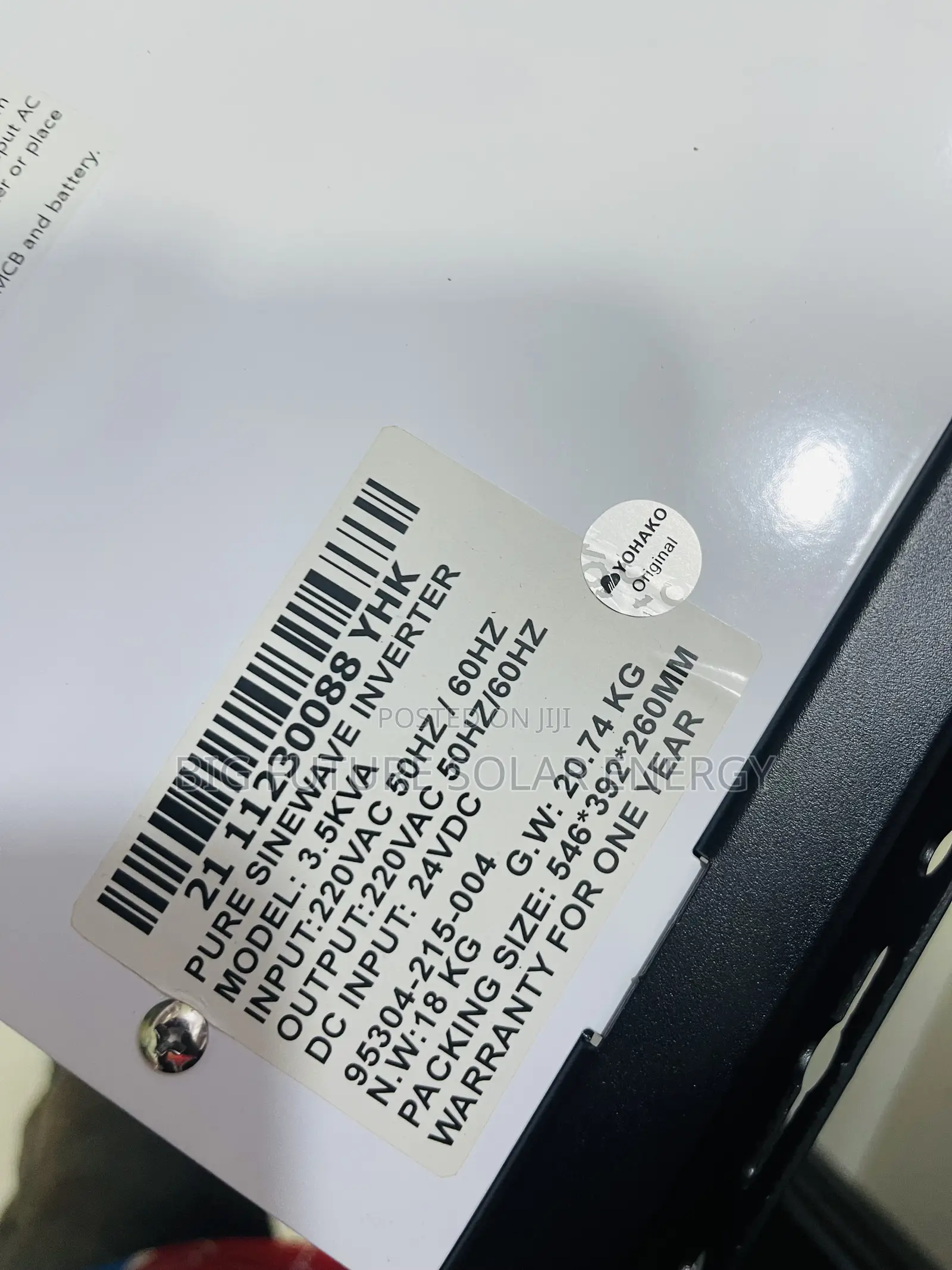 3.5kva Yohako Solar Inverter 24v