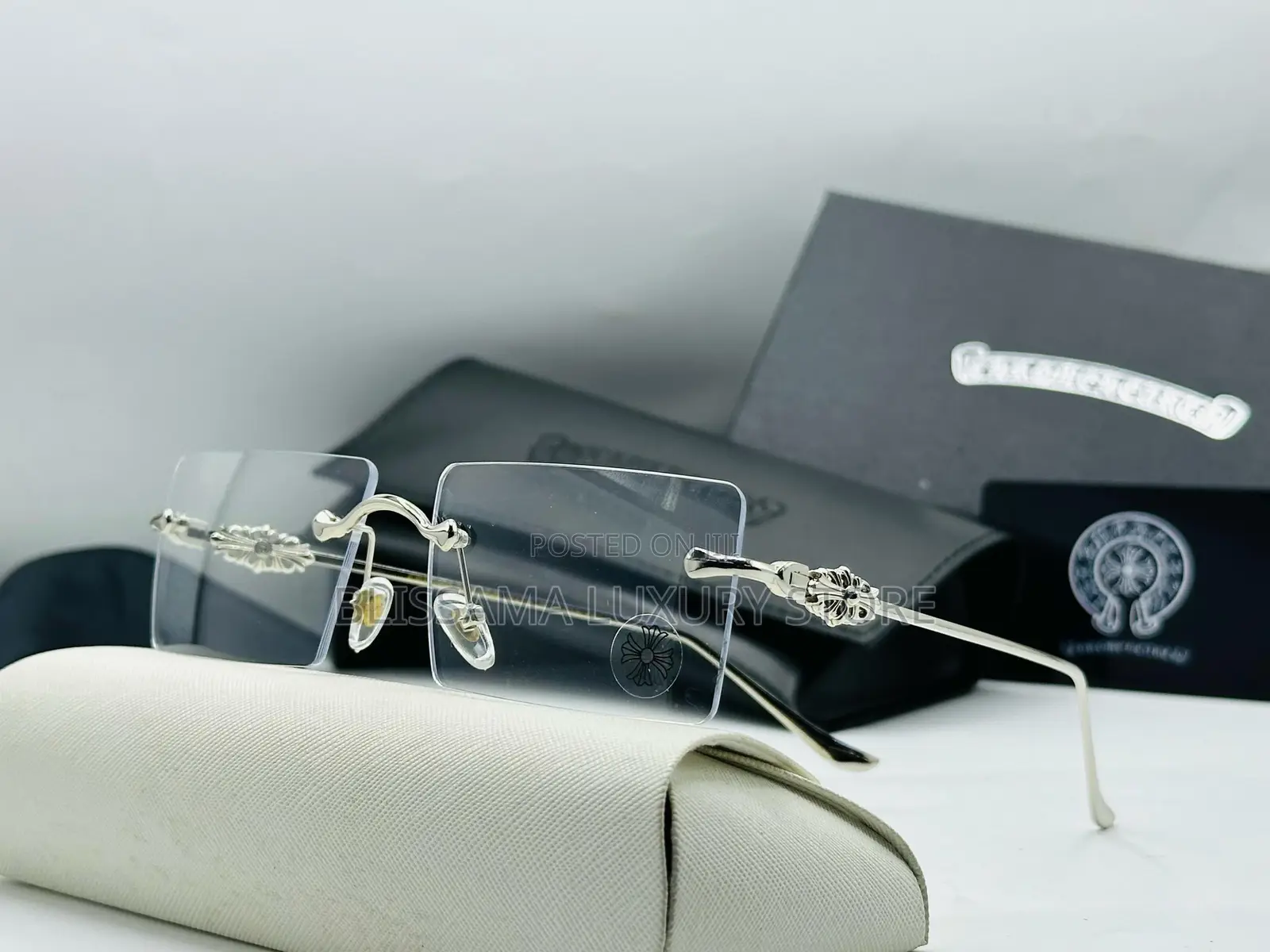 Chrome Heart Luxury Quality Rimless Glasses