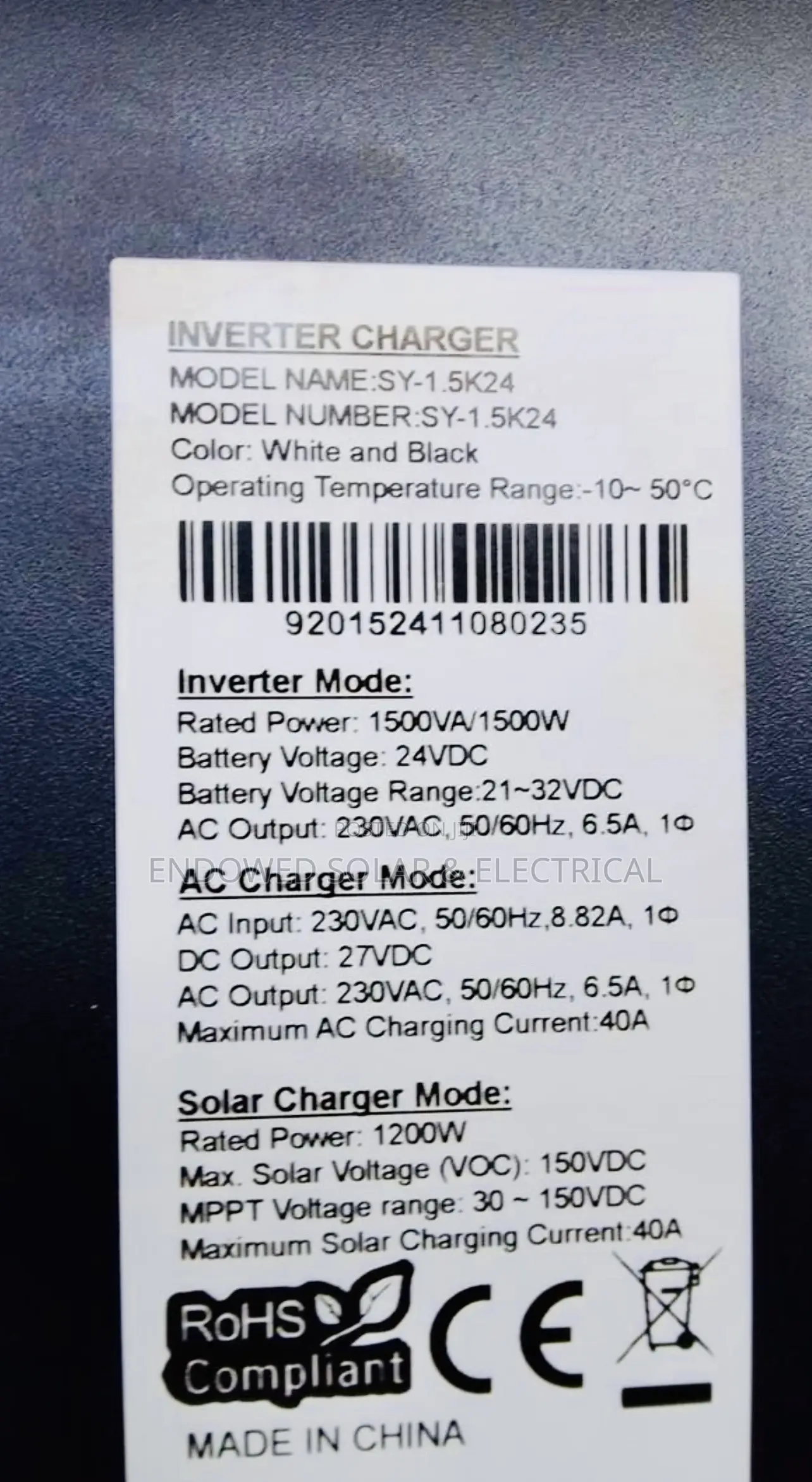 1.5kva 24v Sunfield Hybrid Inverters Are Available in Stock