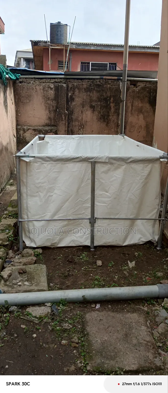 Fish Pond Tarpaulin 10x6x4ft Height