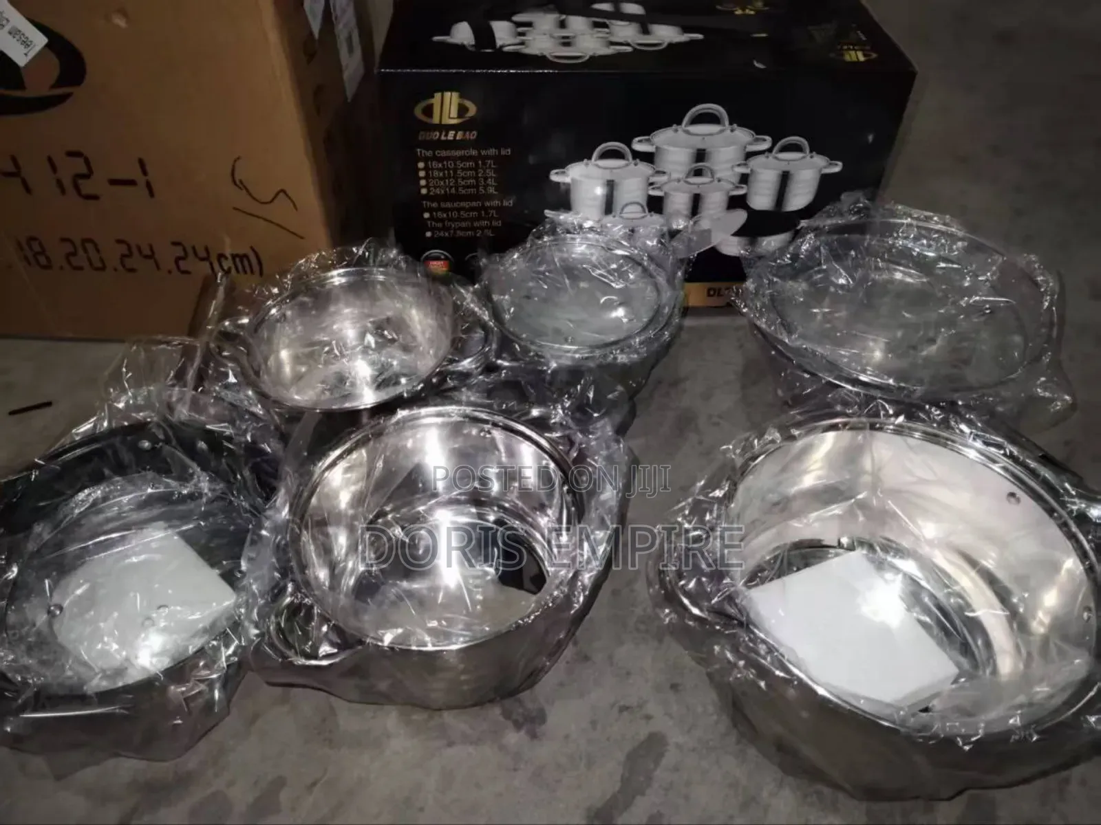 12pcs Stainless Cookware With Kettle Available