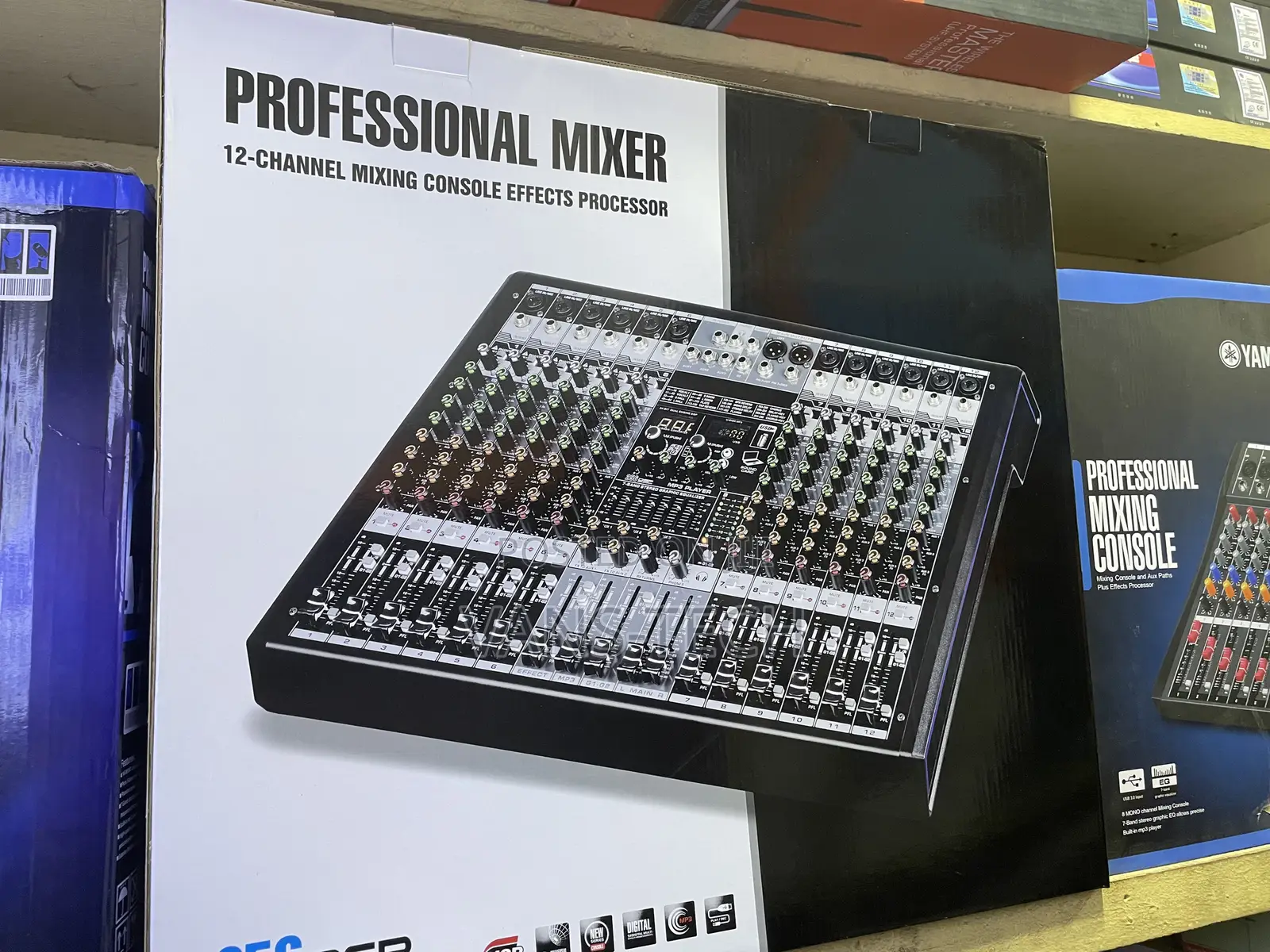 Yamaha 12 Channel Mixer,3aux 2 Group,Direct Usb Rec