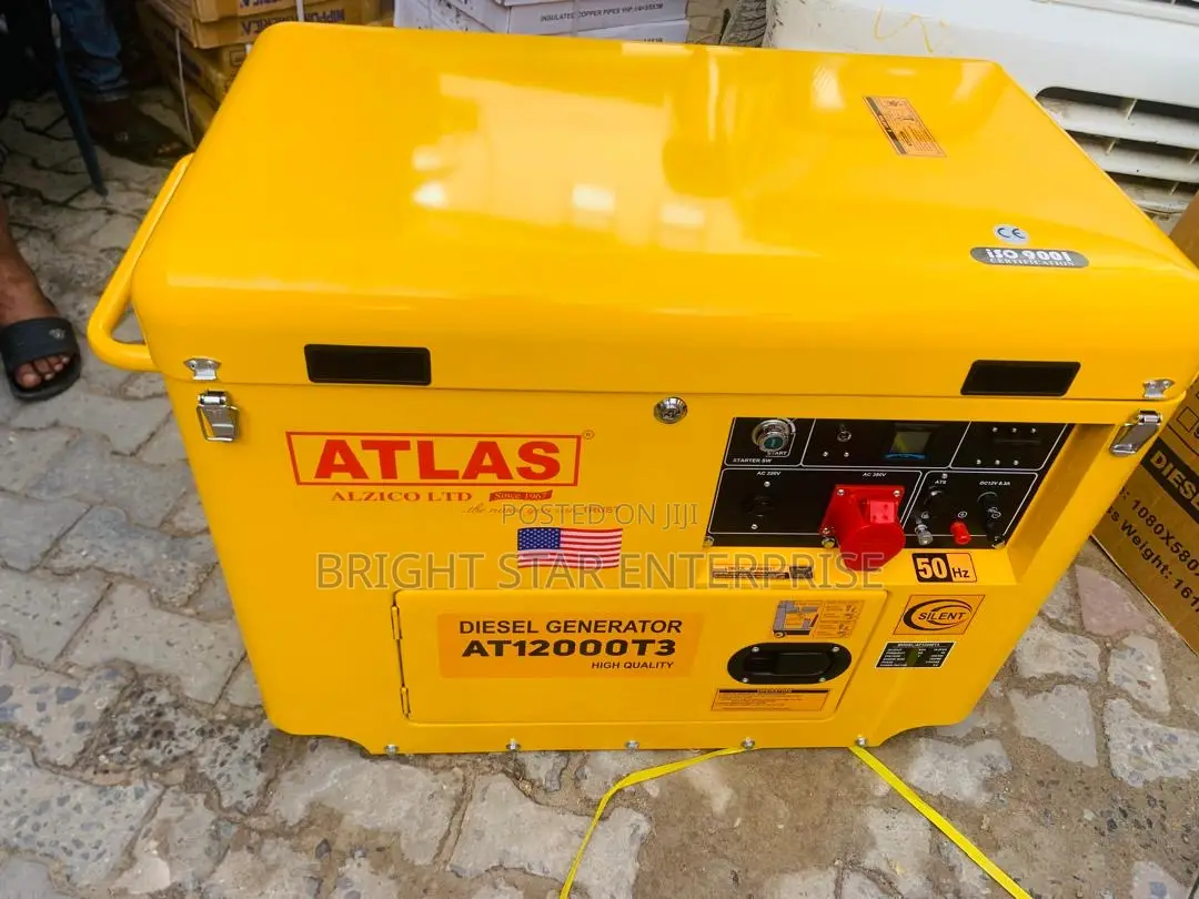 Atlas 12kva Soundproof Generator 100% Copper Wire