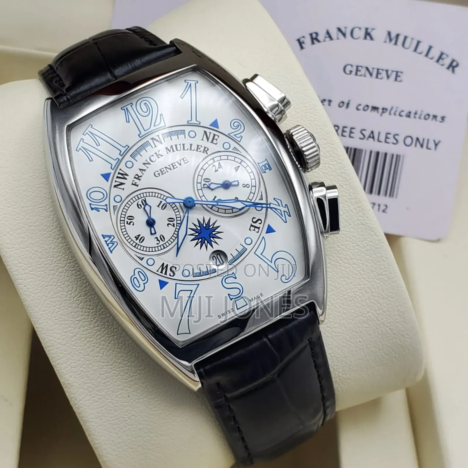 Franck Muller Inspired Mens Leather Watch