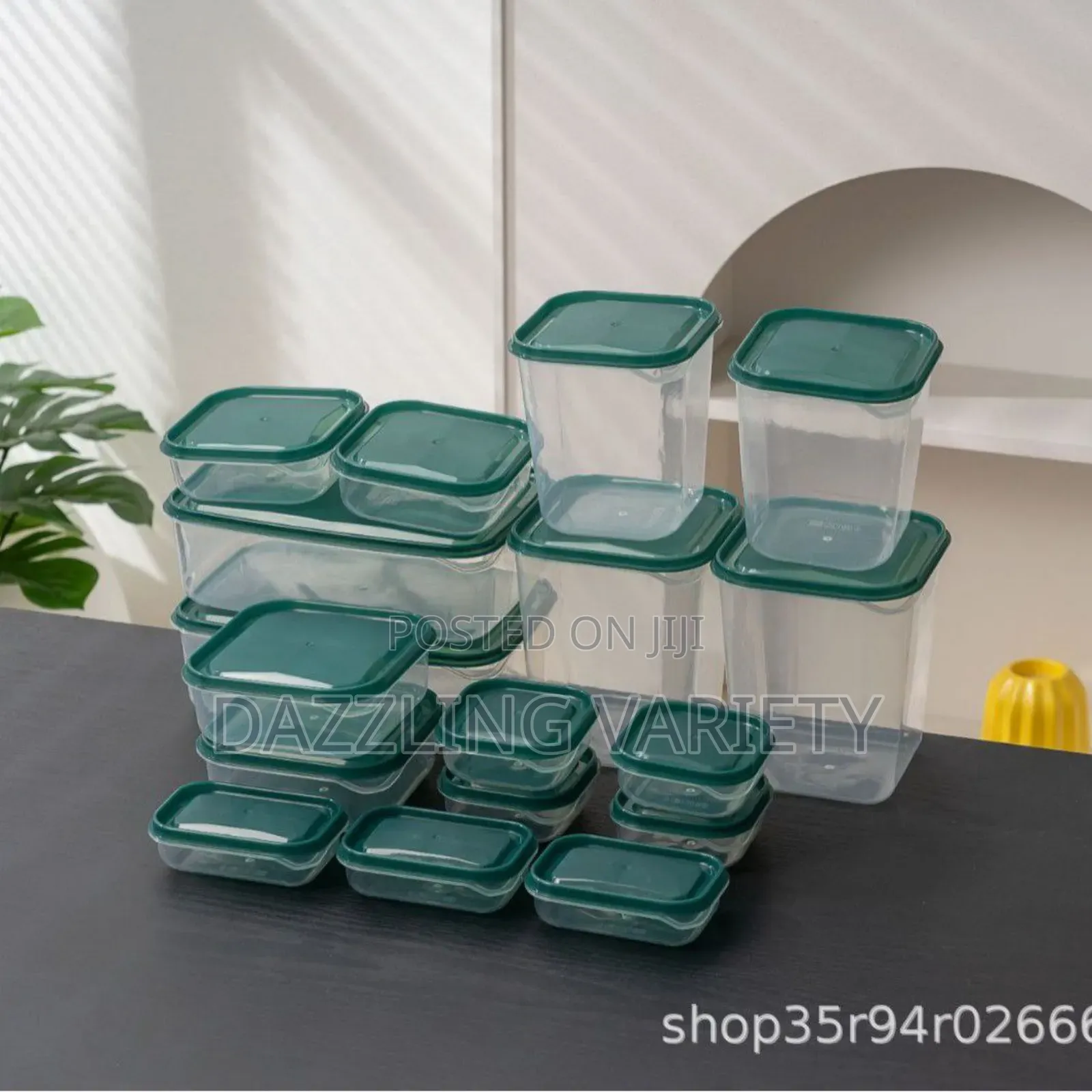 17pcs Fridge Freezer Airtight Storage Container Set With Lids
