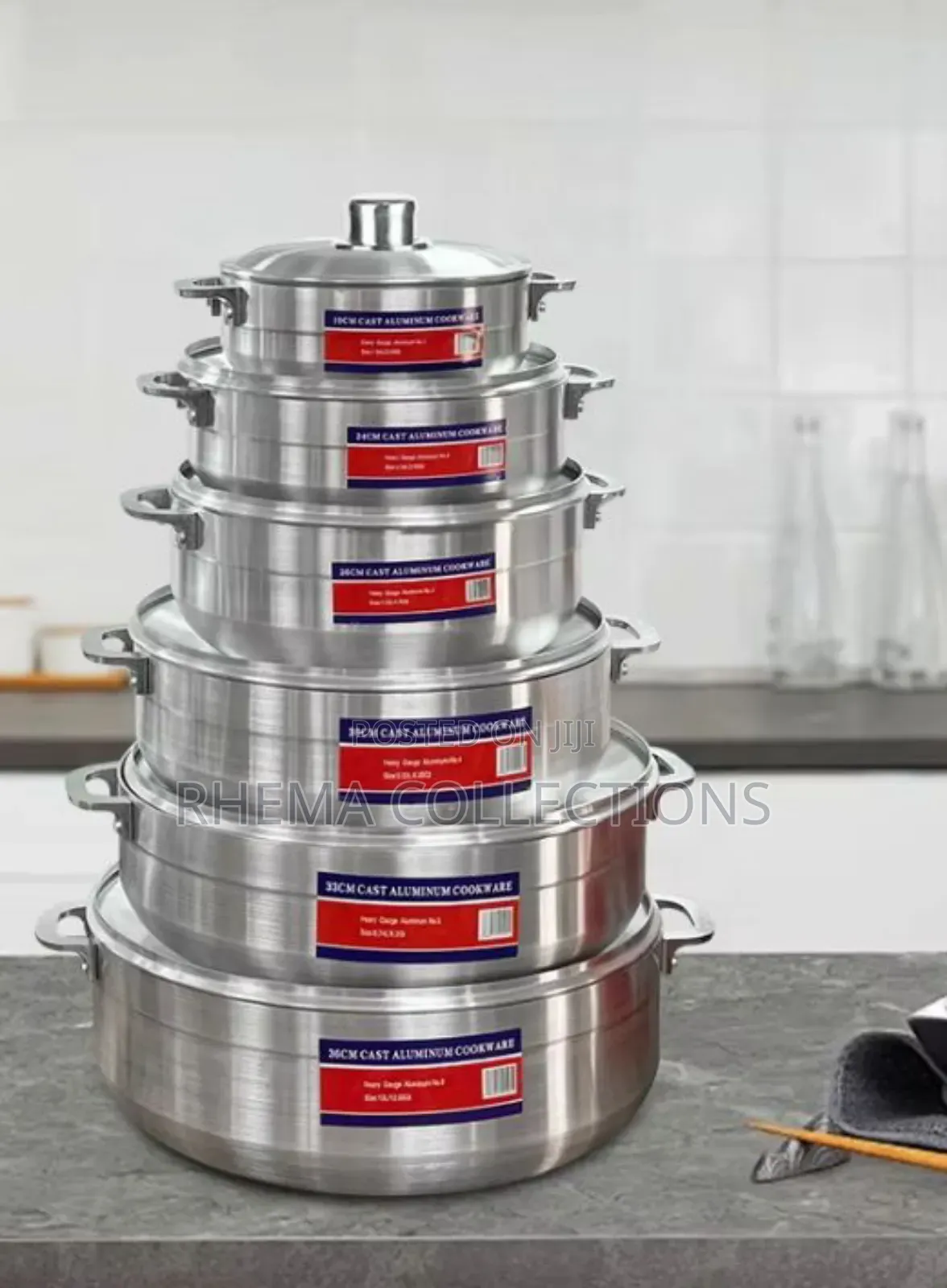 6pcs Cast Aluminum Polishing Cookware