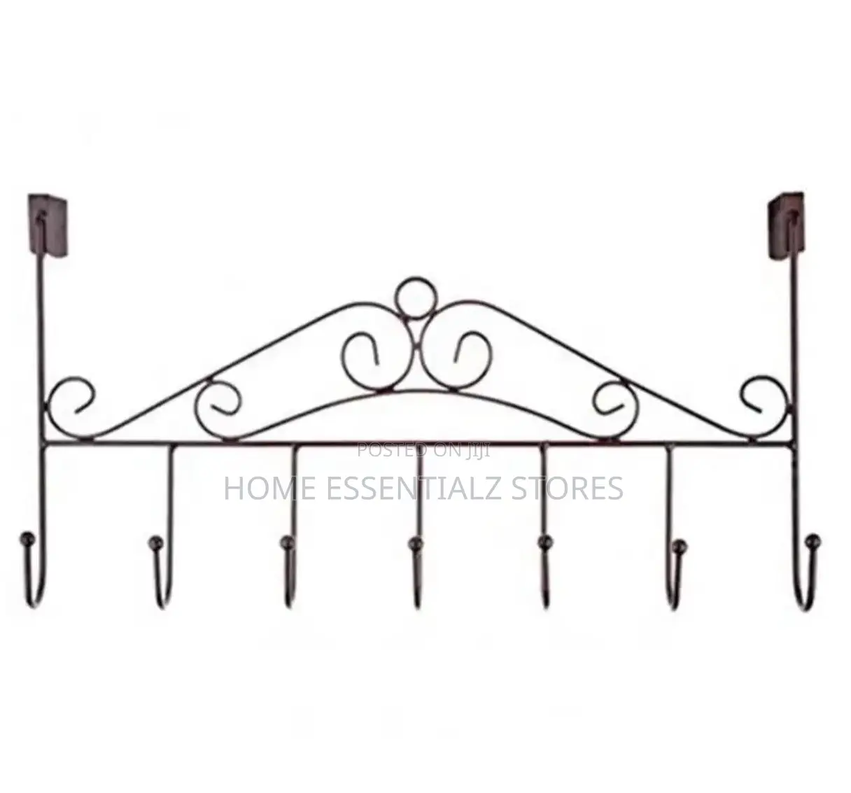 2 Pieces Set of Over Door Metal Hanger Bracket Rack