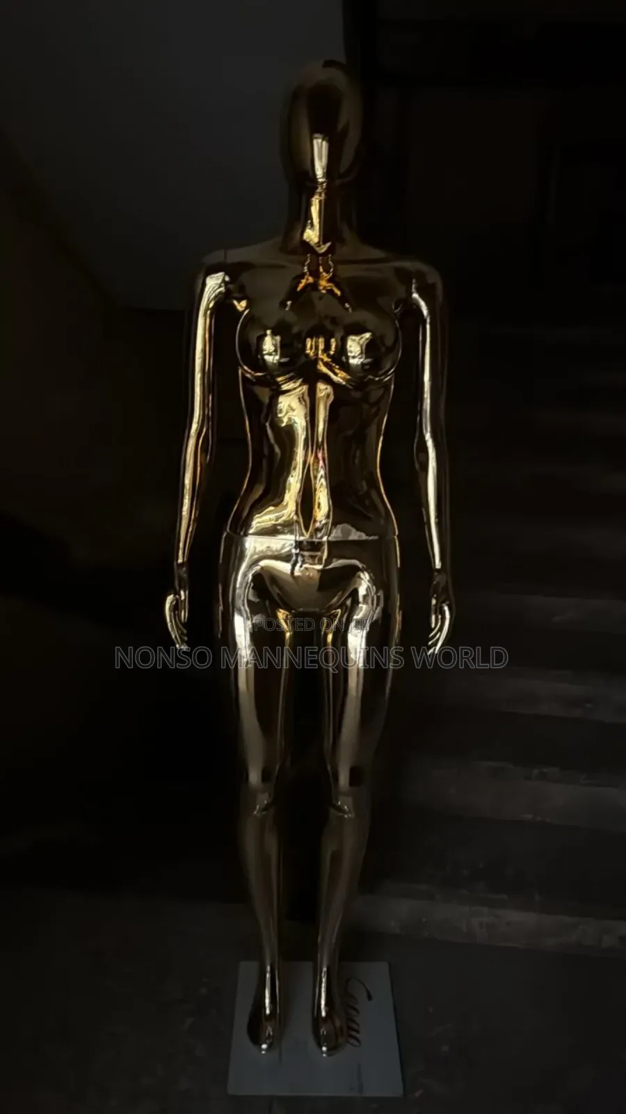 Size 10 Gold Chrome Female Mannequin