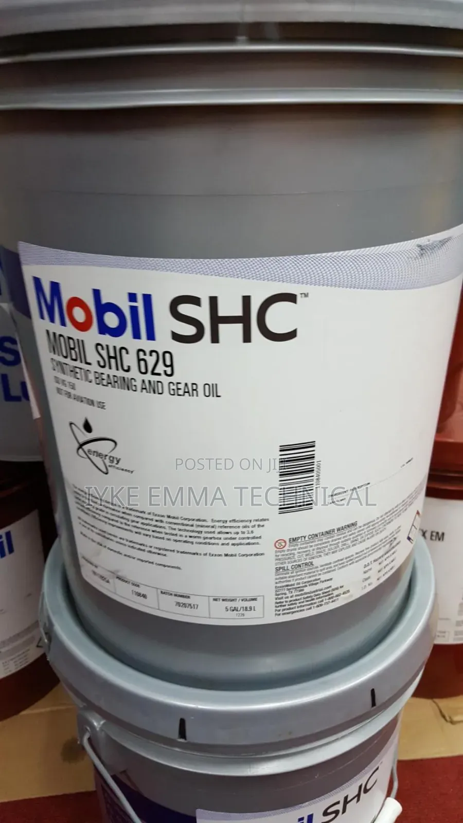Mobil SHC 629 Synthetic Bearing and Gear Oil