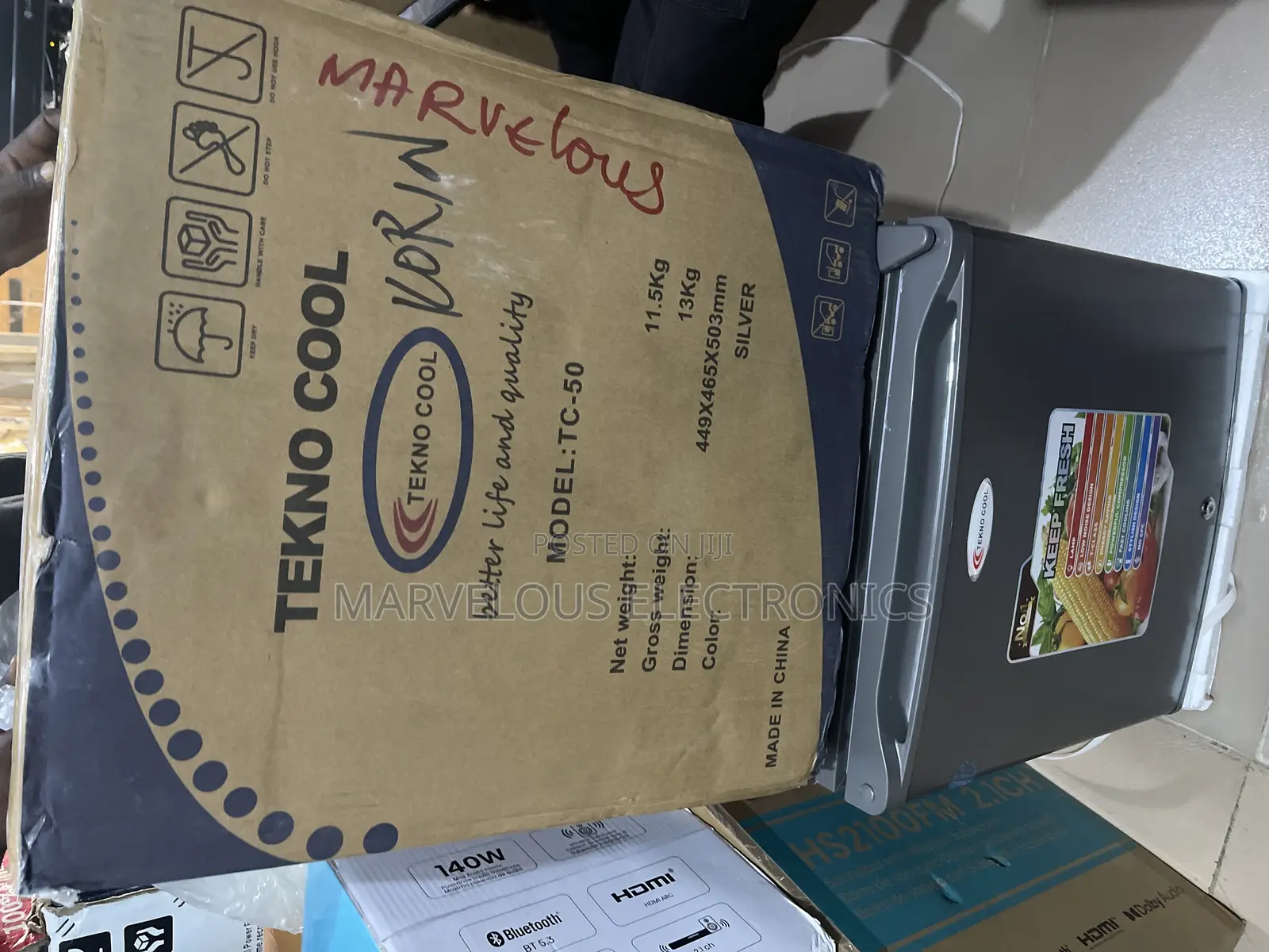 Brand New Teckno Cool Beside Refrigerator With Warranty