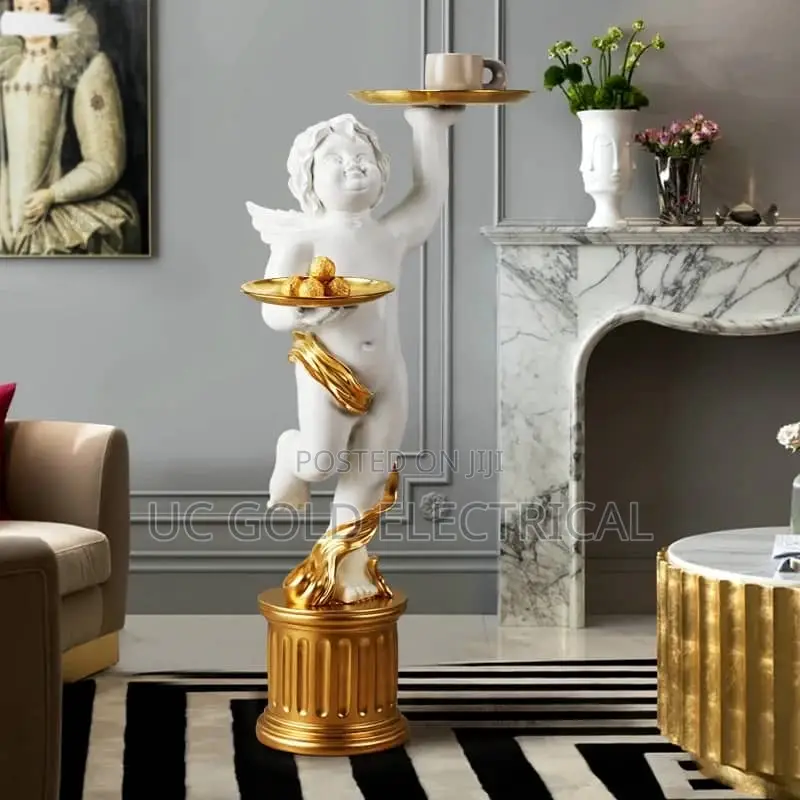 Nordic Room Decor Cupid Angel Statue Large Artwork Floor