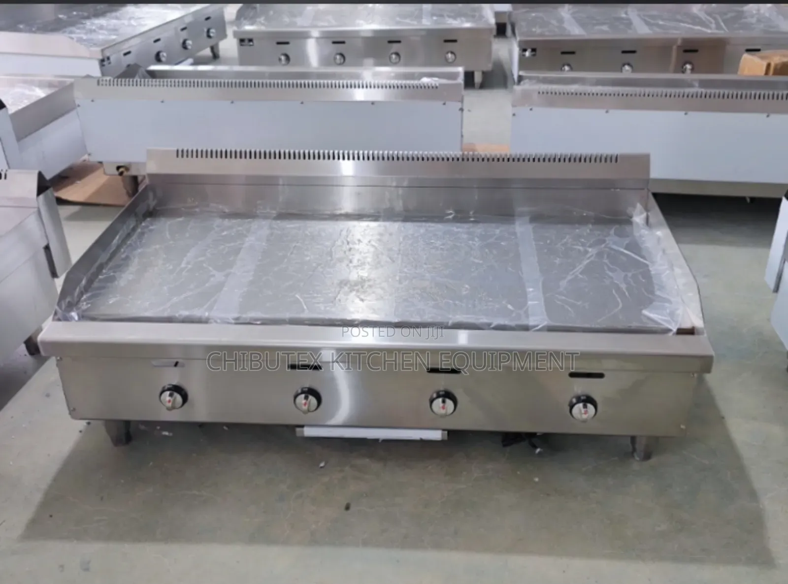 Industrial Gas Grill Griddle Machine 4 Burners Shawarm Gridd