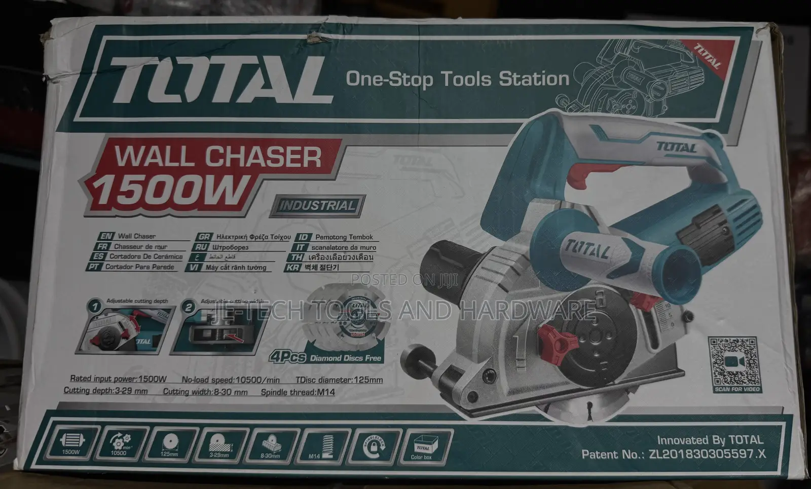 Total 1500w 125mm Wall Chaser Twlc1256.
