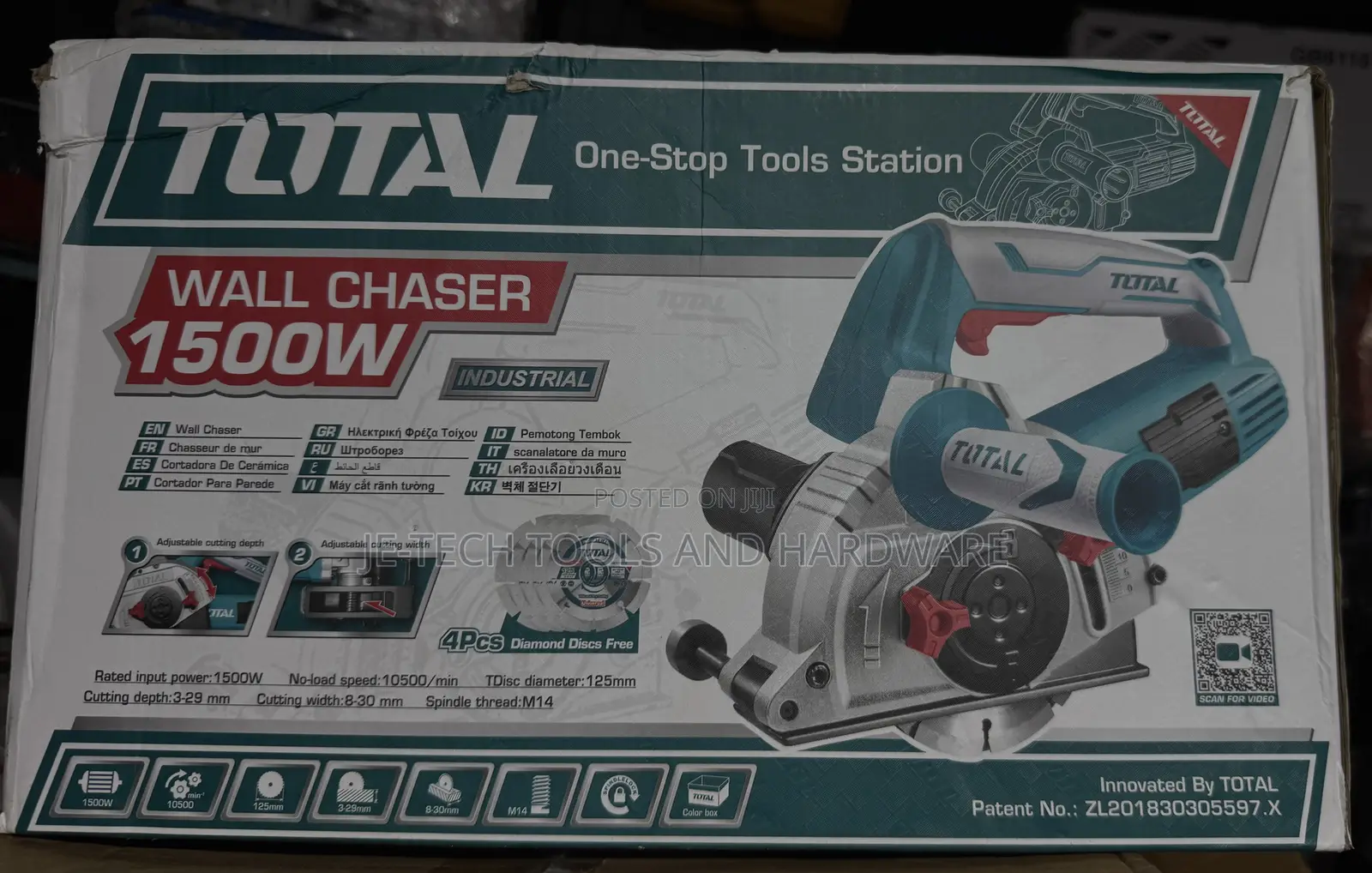Total 1500w 125mm Wall Chaser Twlc1256.