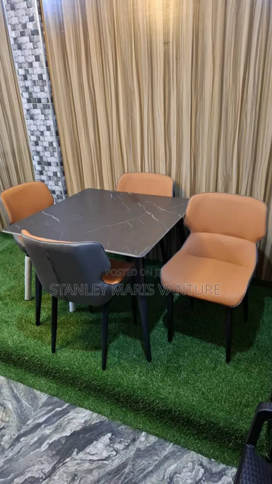 Brand New Marble Dining Table With Four Chairs