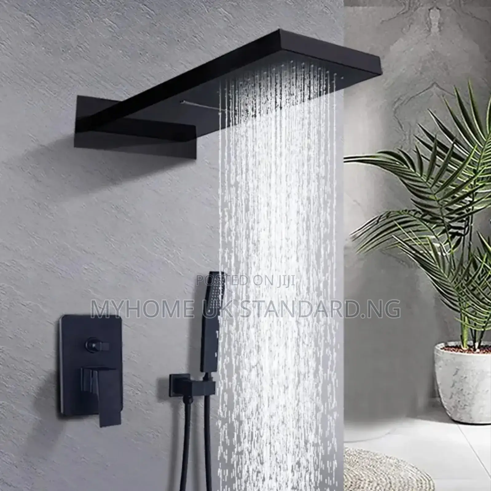 Black Concealed Panel Shower