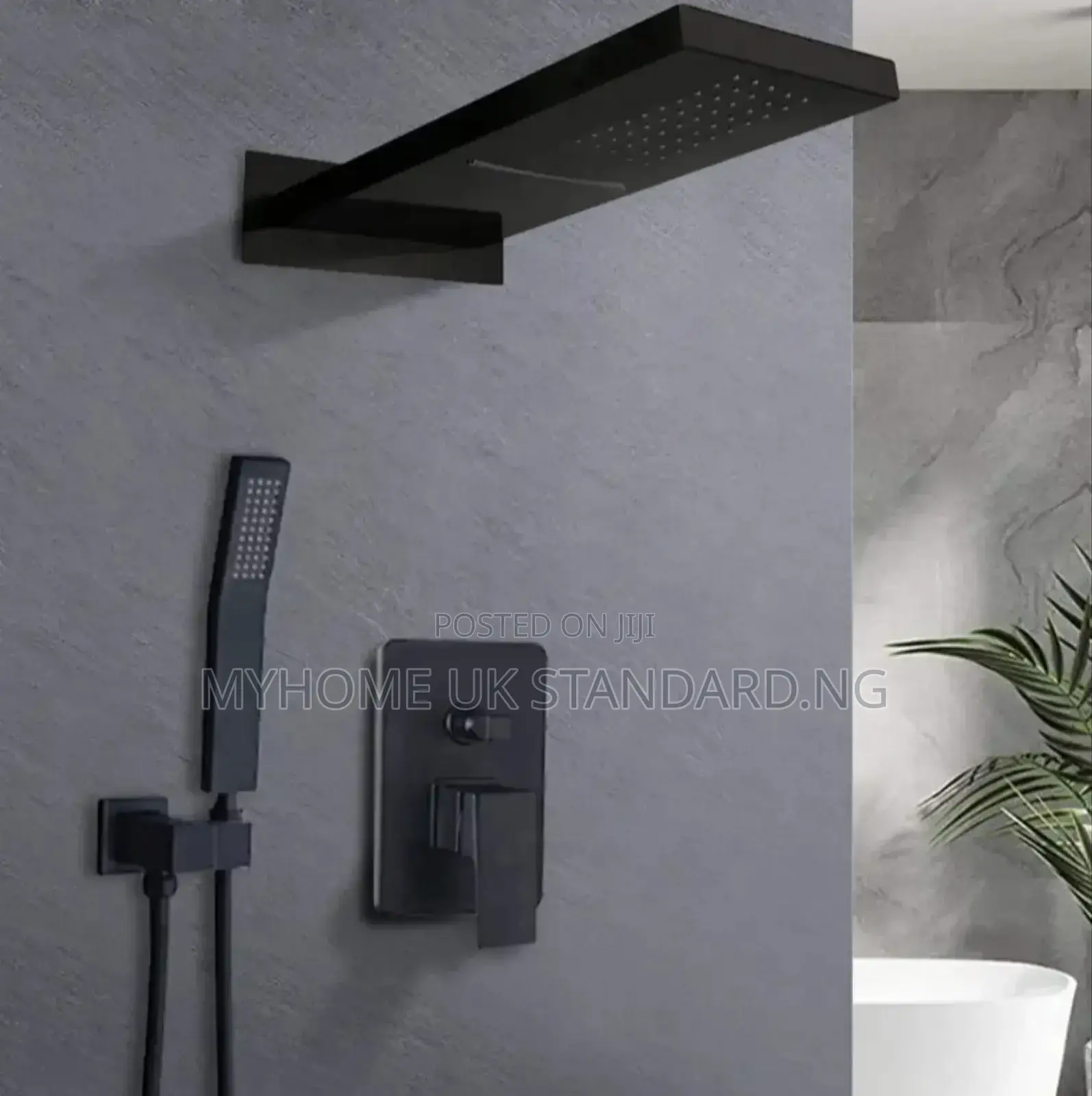 Black Concealed Panel Shower