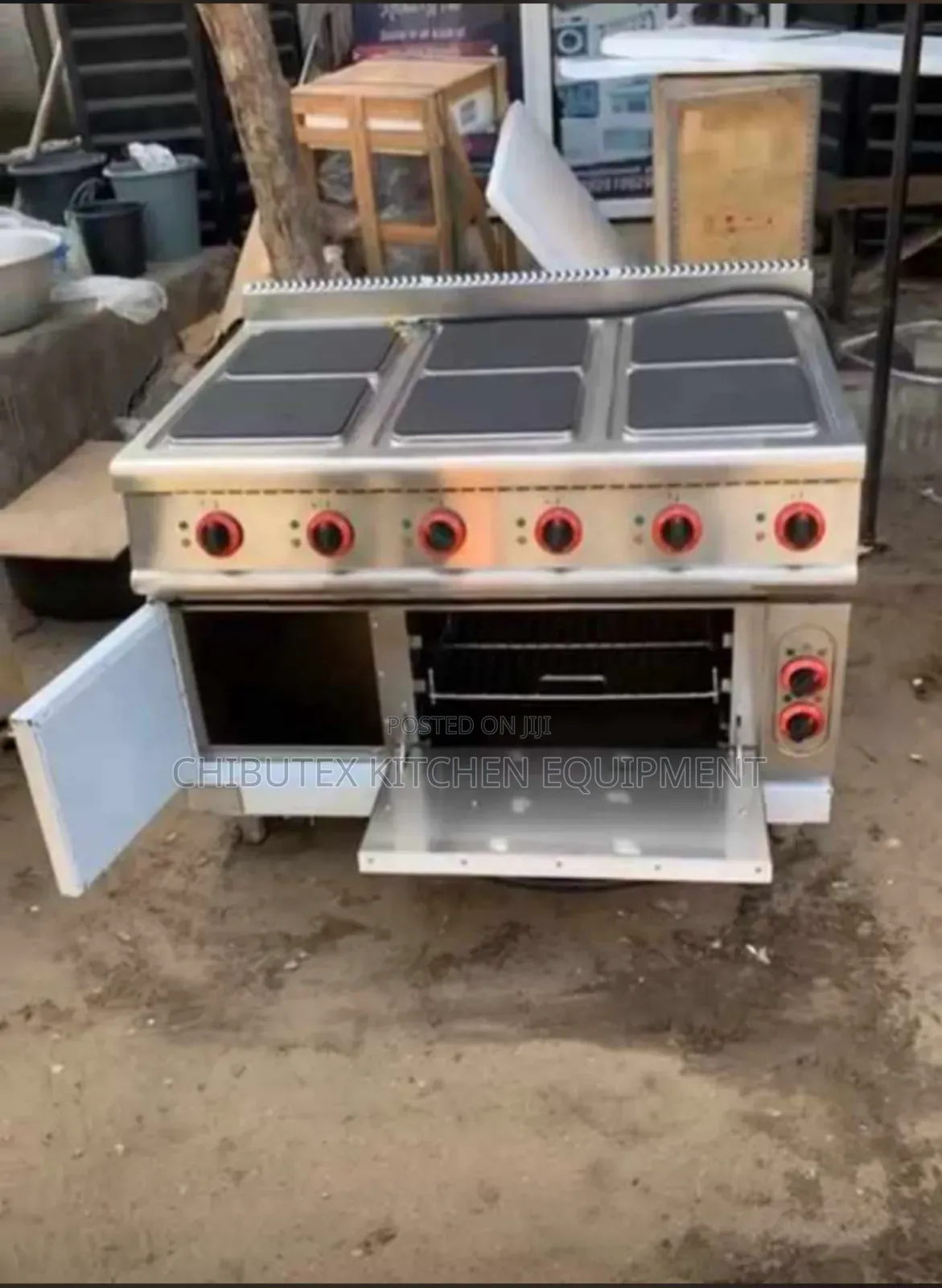 Industrial Electric Cooker 6 Burners With Oven