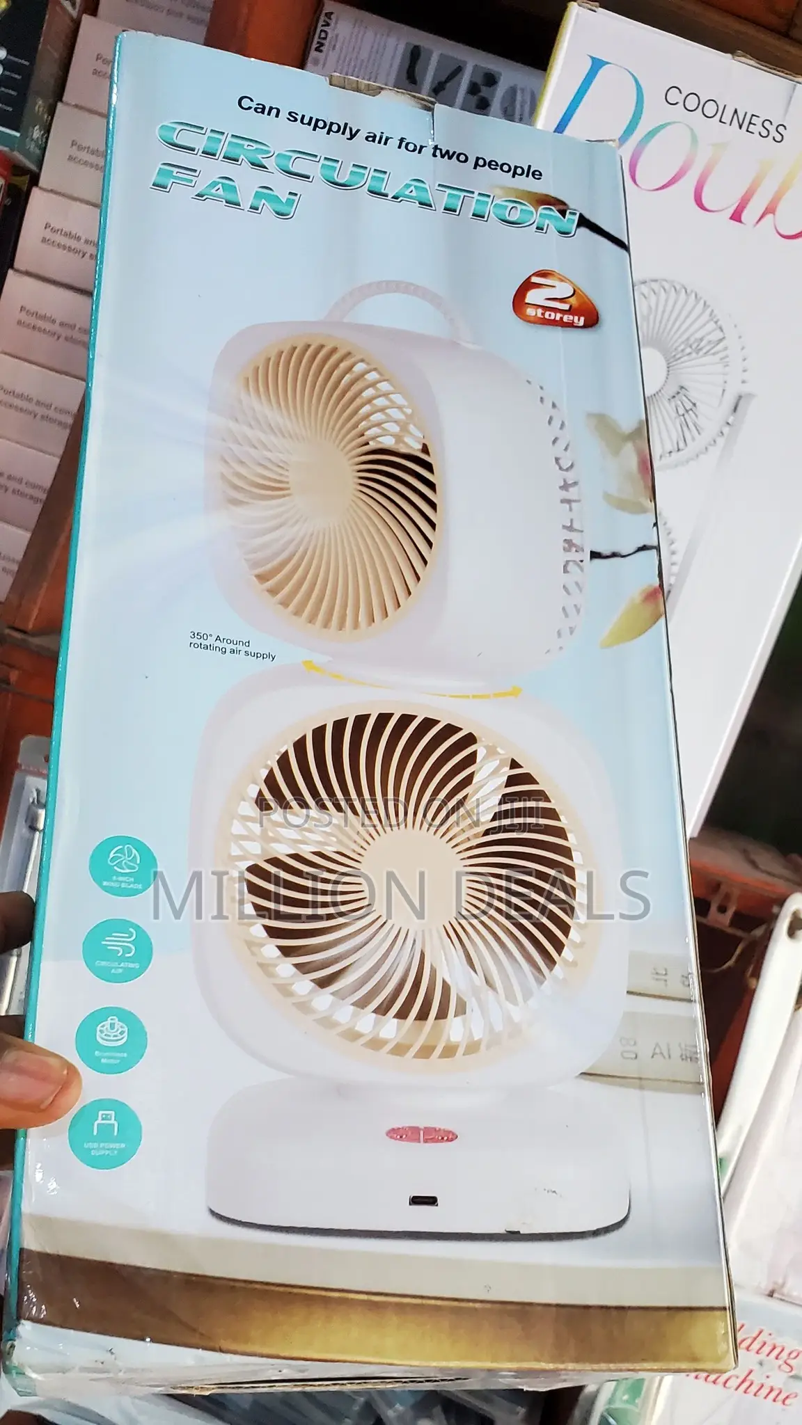 Circulating Portable 2 Rechargeable Mini Fan
