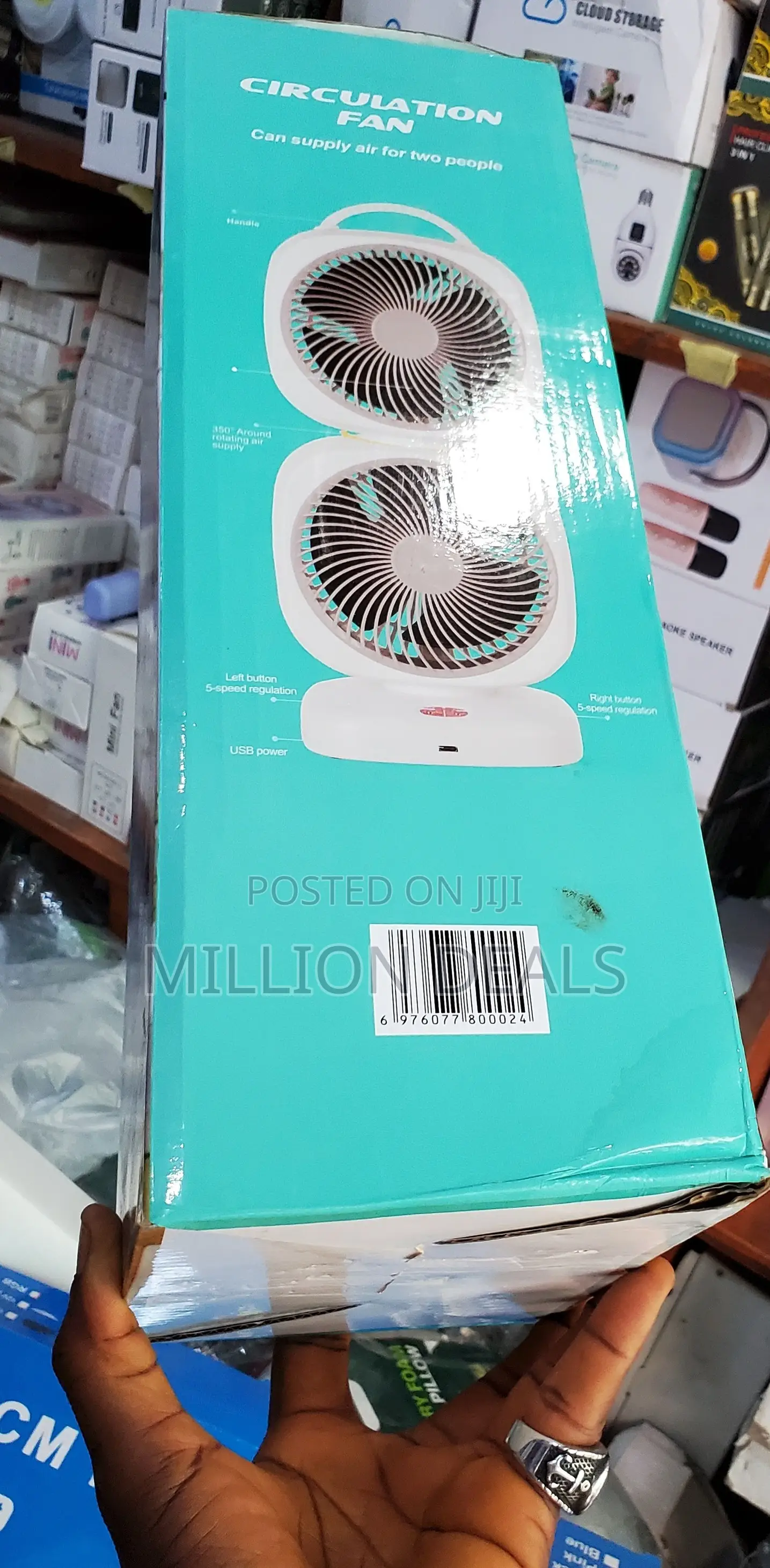 Circulating Portable 2 Rechargeable Mini Fan