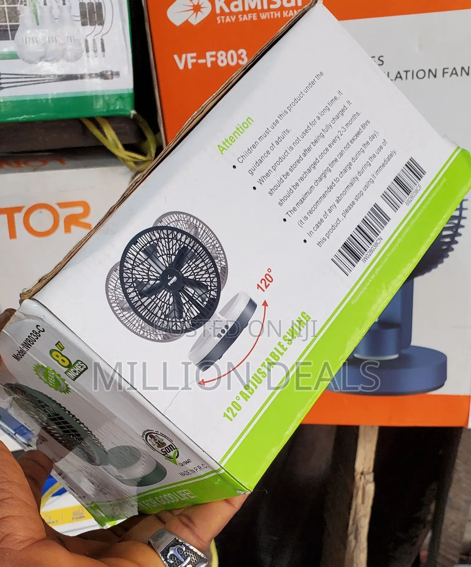 Rechargeable Table N Wall Mounted Portable Fan