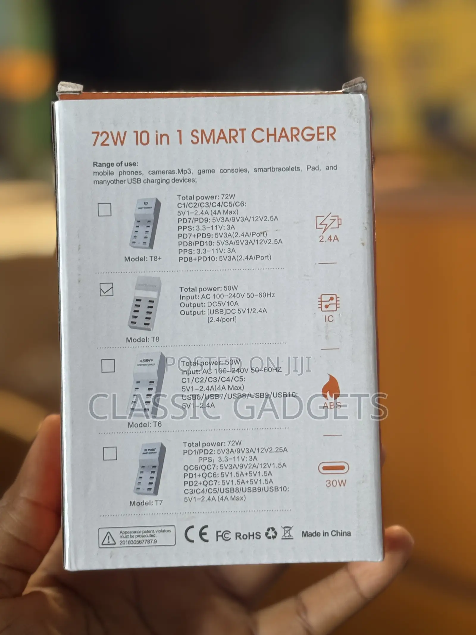 10 in 1 Usb 72w Smart Charging Station
