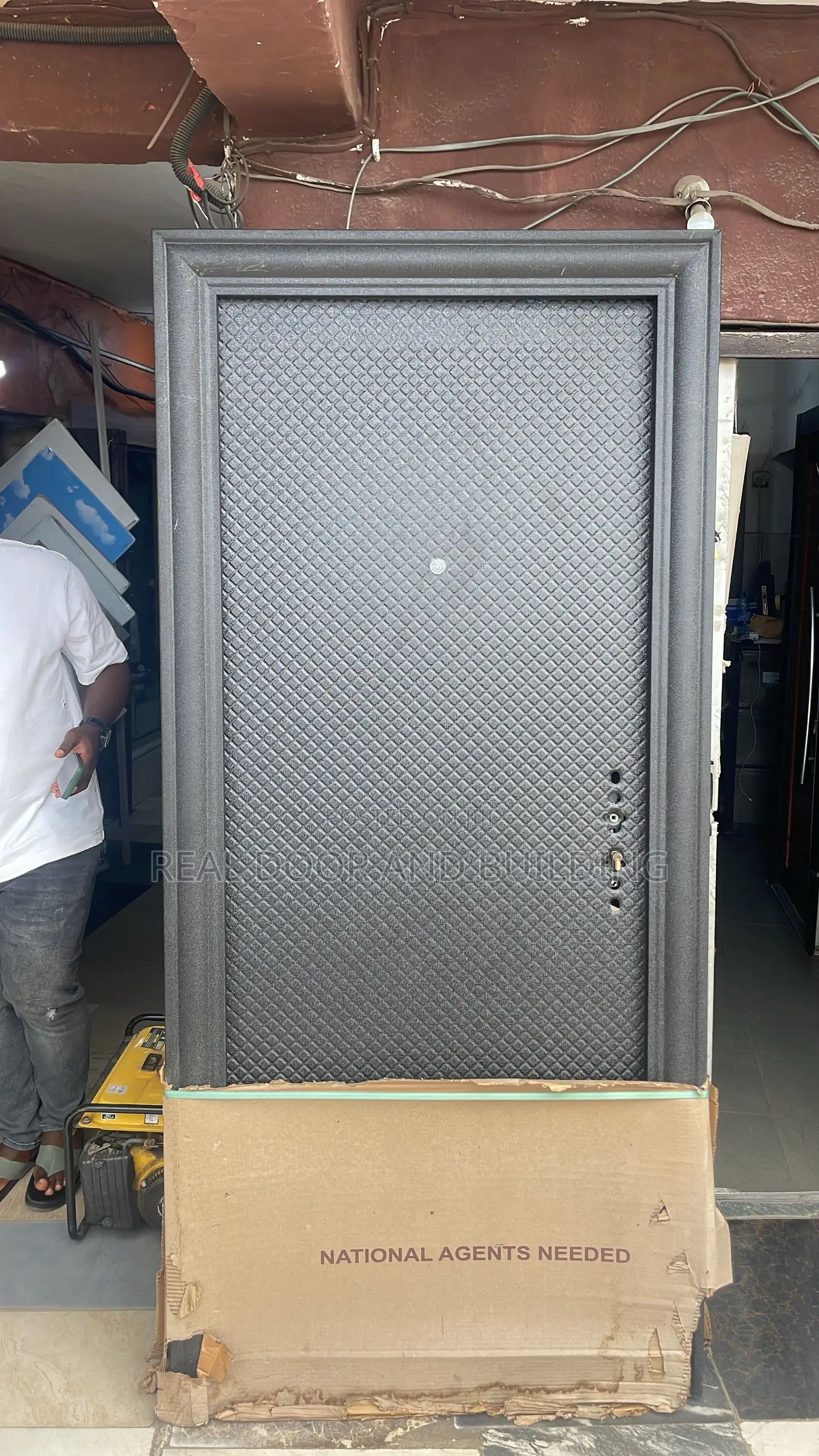 Black 3ft X7ft Security Steel Rooms Door. (Gak17)
