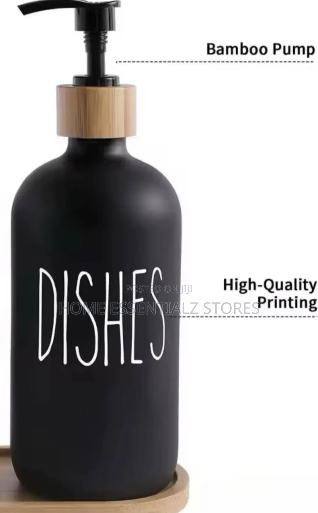 Liquid Hand Dish Soap Dispensers With Bamboo Lids