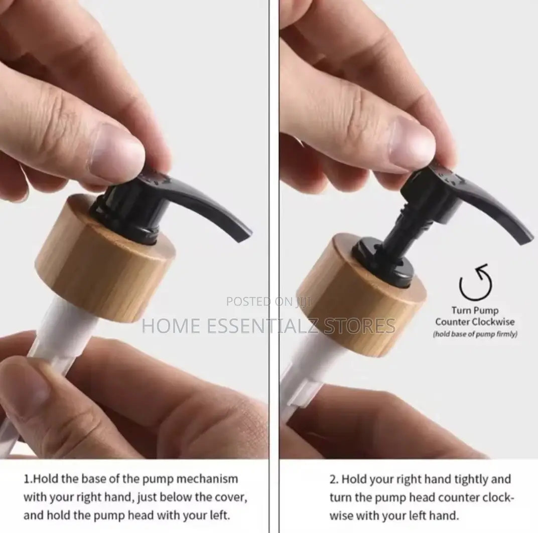 Liquid Hand Dish Soap Dispensers With Bamboo Lids