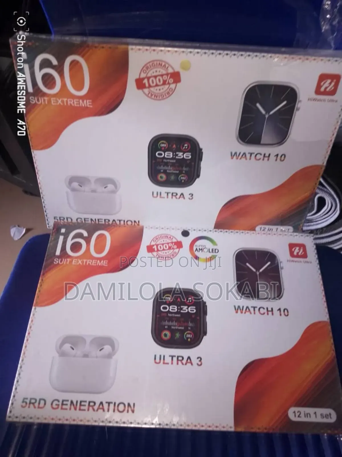 I60 Smartwatch 2 Watches 1 Airpod 7 Straps