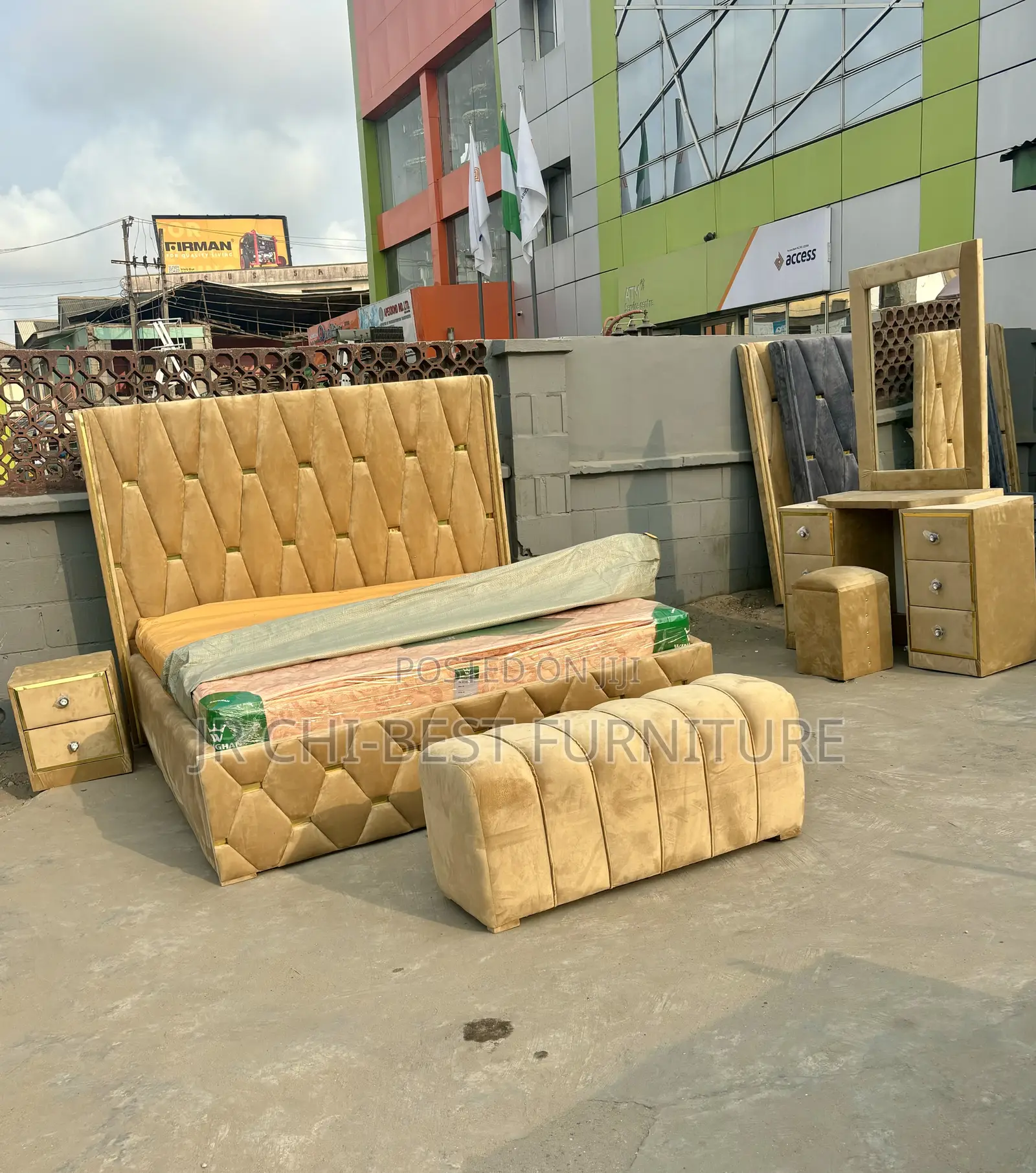 6 by 6 Upholstery 6 by 6 HDF Wooden Bedframe of Firm Quality
