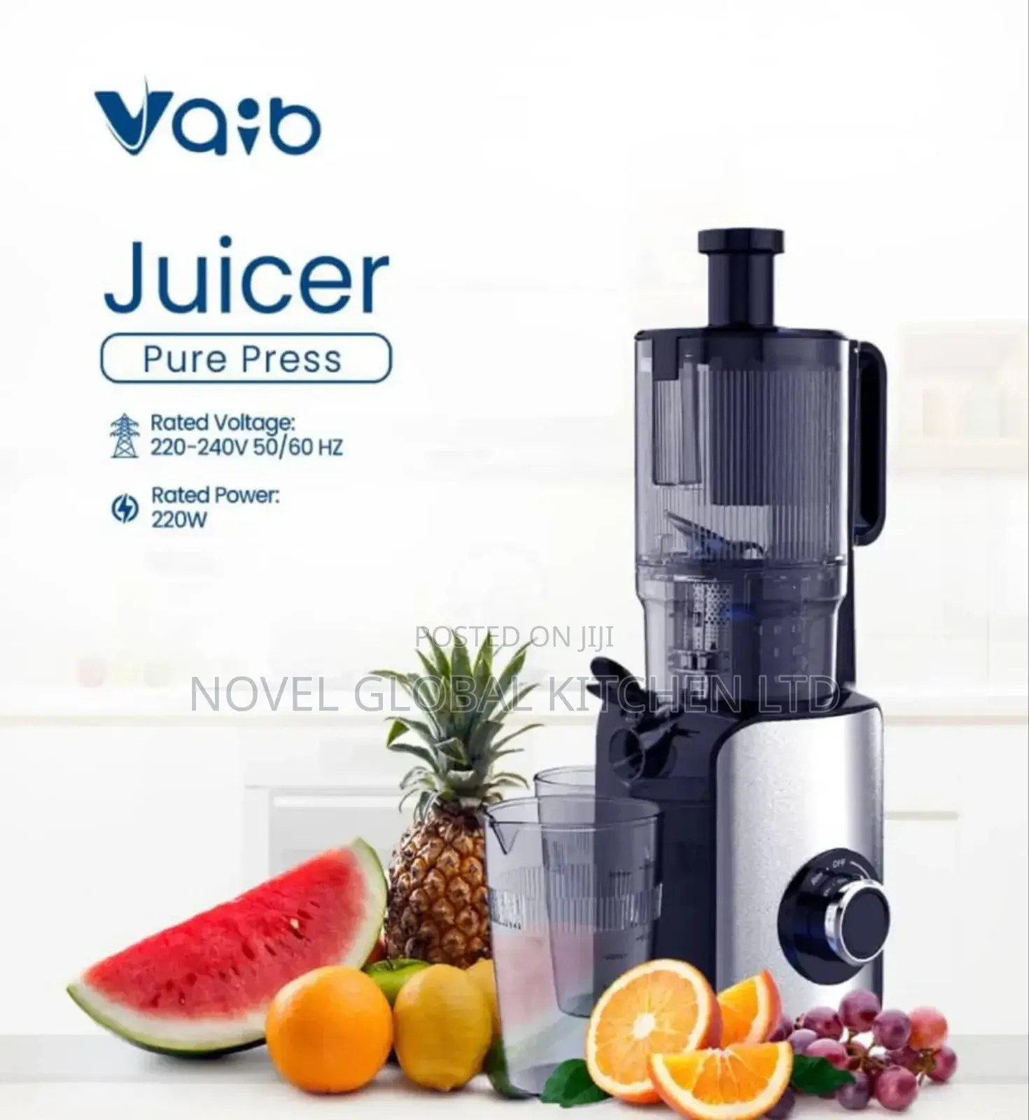 Vaib Slow Juicer,Big Tube 4.7inch