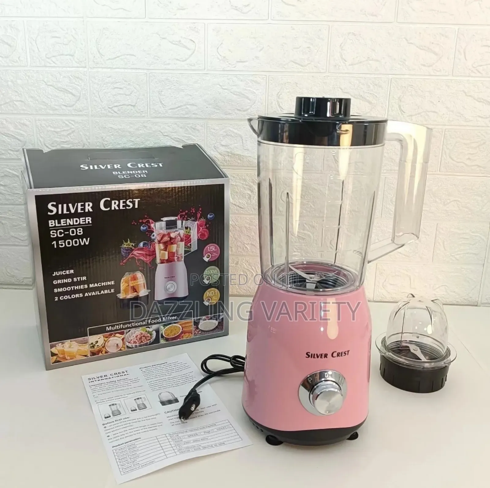 1500watts Silvercrest Blender With 2 Cups