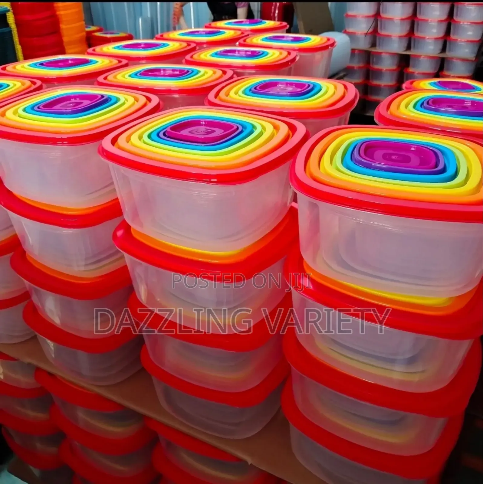 7 in 1 Rainbow Refrigerator Crisper Bowl Set