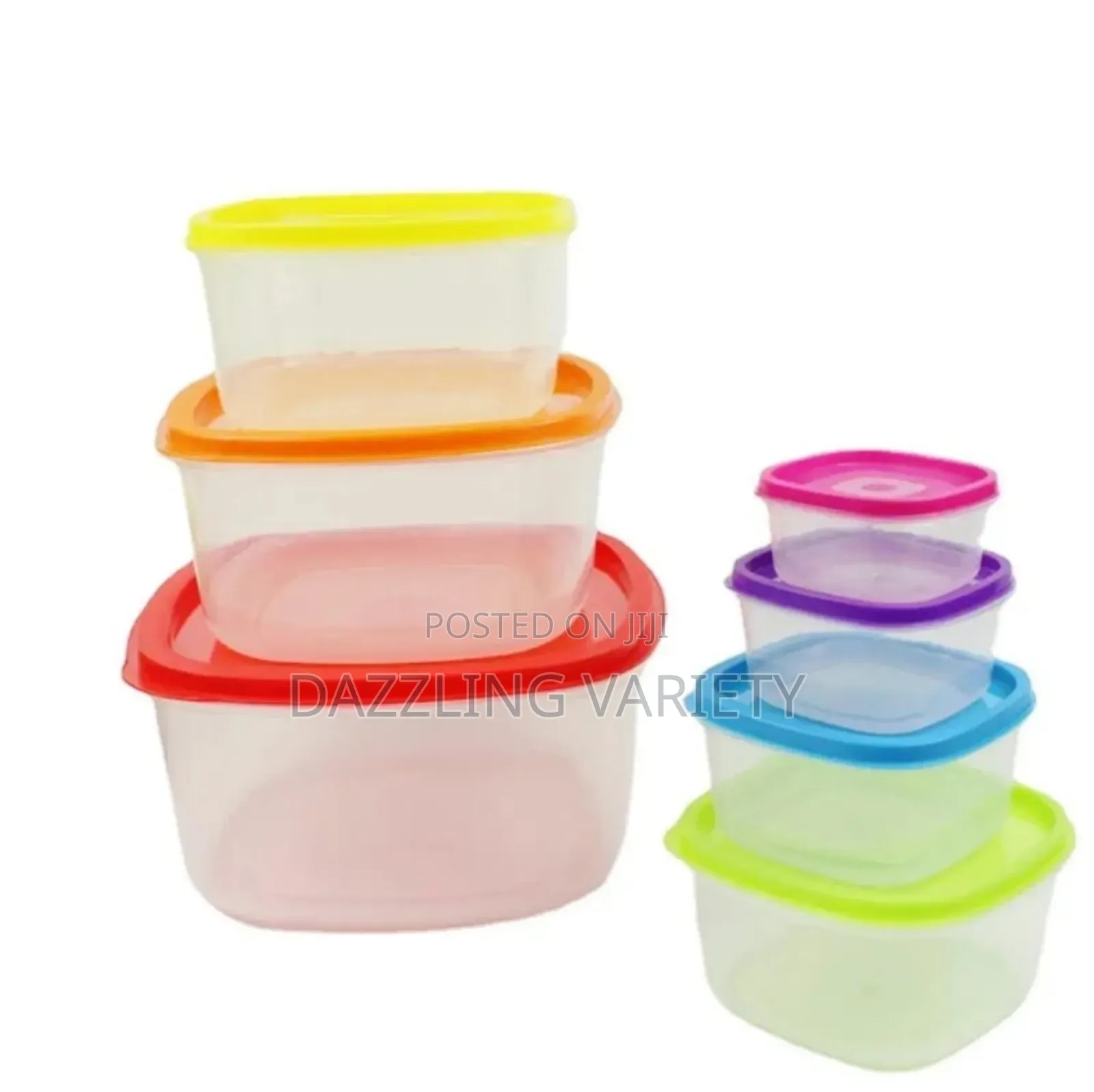 7 in 1 Rainbow Refrigerator Crisper Bowl Set