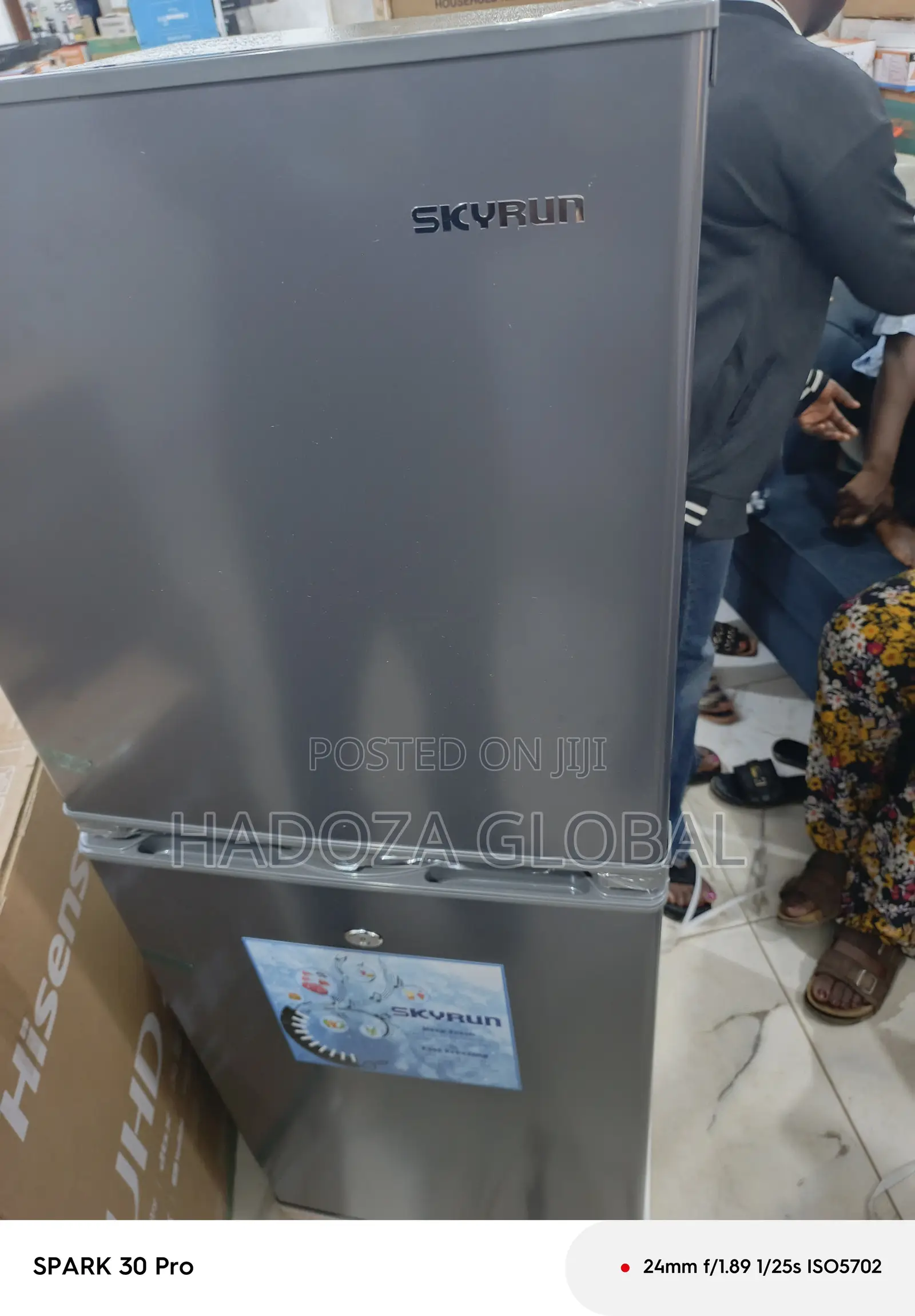 Space-efficient Skyrun Fridge + Freezer Double Door 195 L