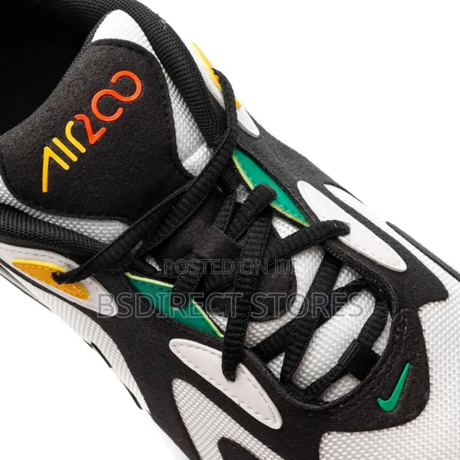 Nike Air Max 200 Trainers Shoes 100 White Black Crimson