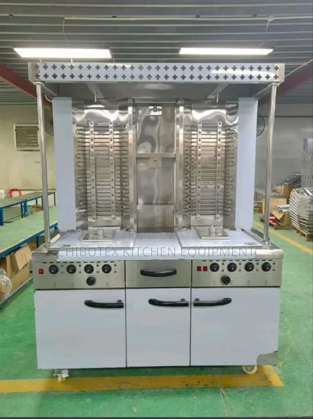 Industrial Electric Shawarm Machine With Under Bar And