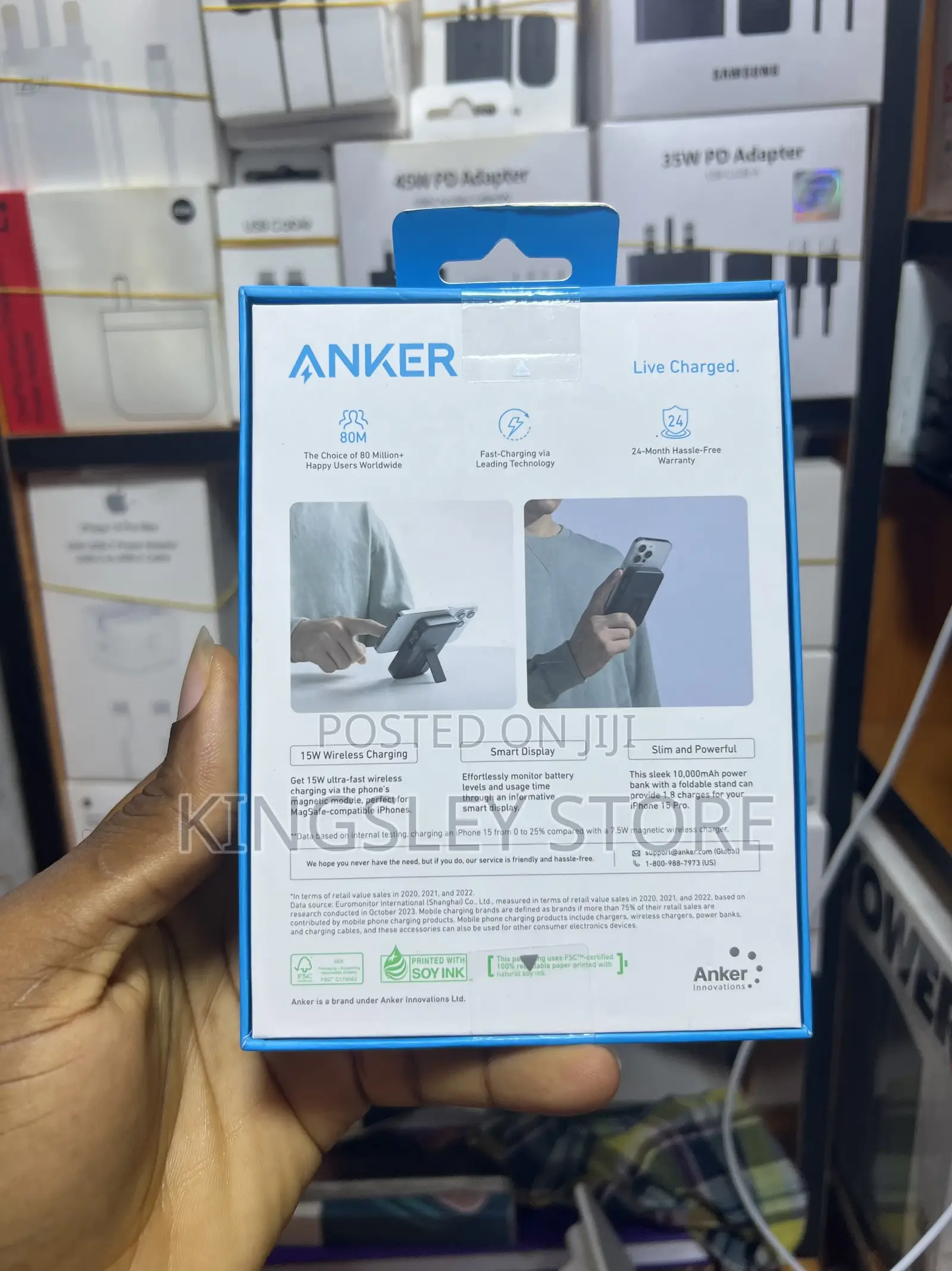 Anker Maggo Power Bank, Qi2 Certified 15w Ultra-fast Magsafe