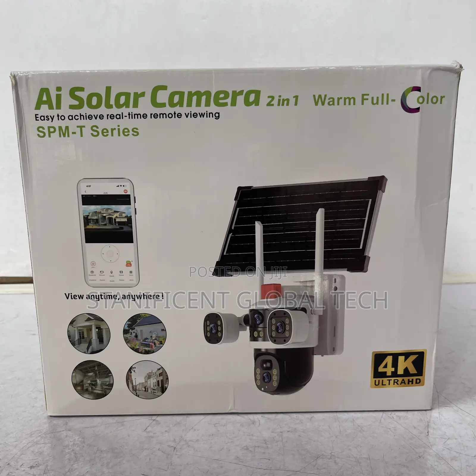 Skyvision 8mp 4k 4g Dual Lens Triple Screen Ai Solar Ptz Camera (V380)