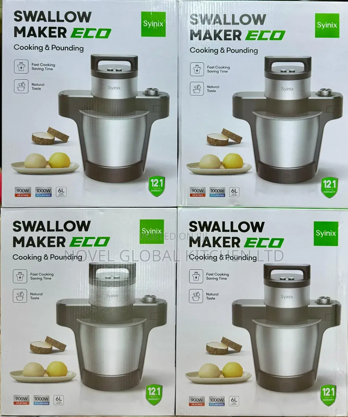 Syinix Cook and Pound Swallow Maker