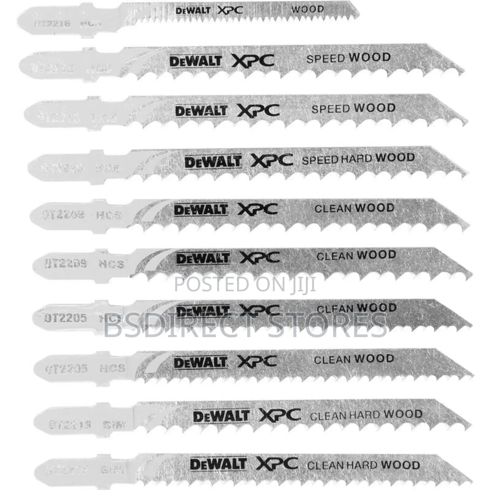 Dewalt Dt2290-Qz 10-Piece Jigsaw Blade Kit - Wood Cutting