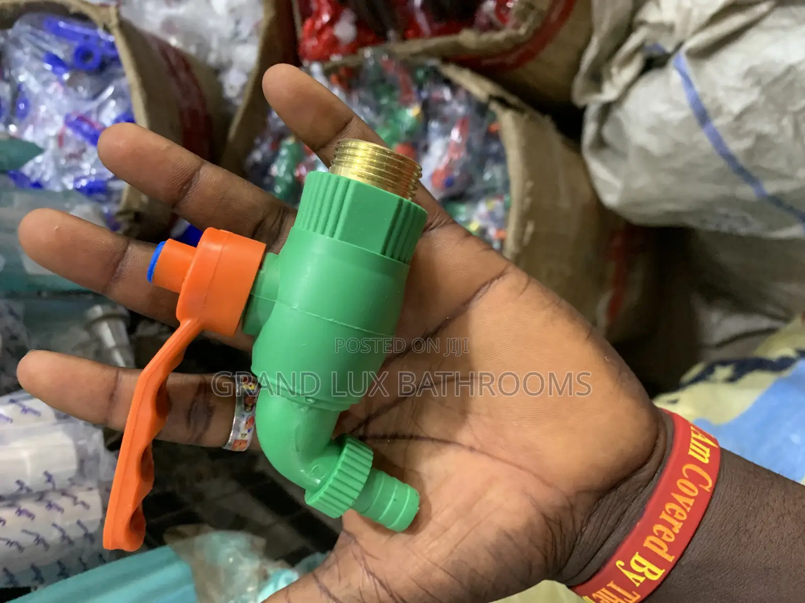 PPR Plastic Tap With Orange Handle and Brass
