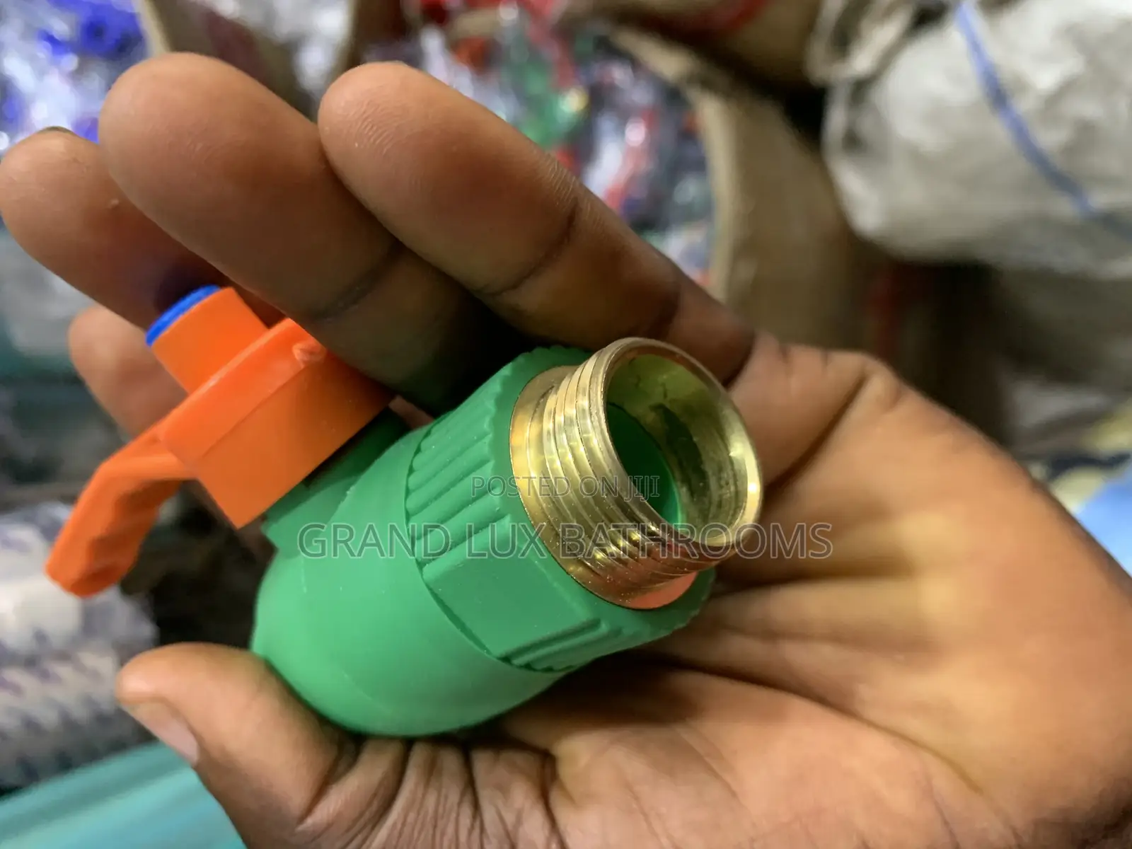 PPR Plastic Tap With Orange Handle and Brass