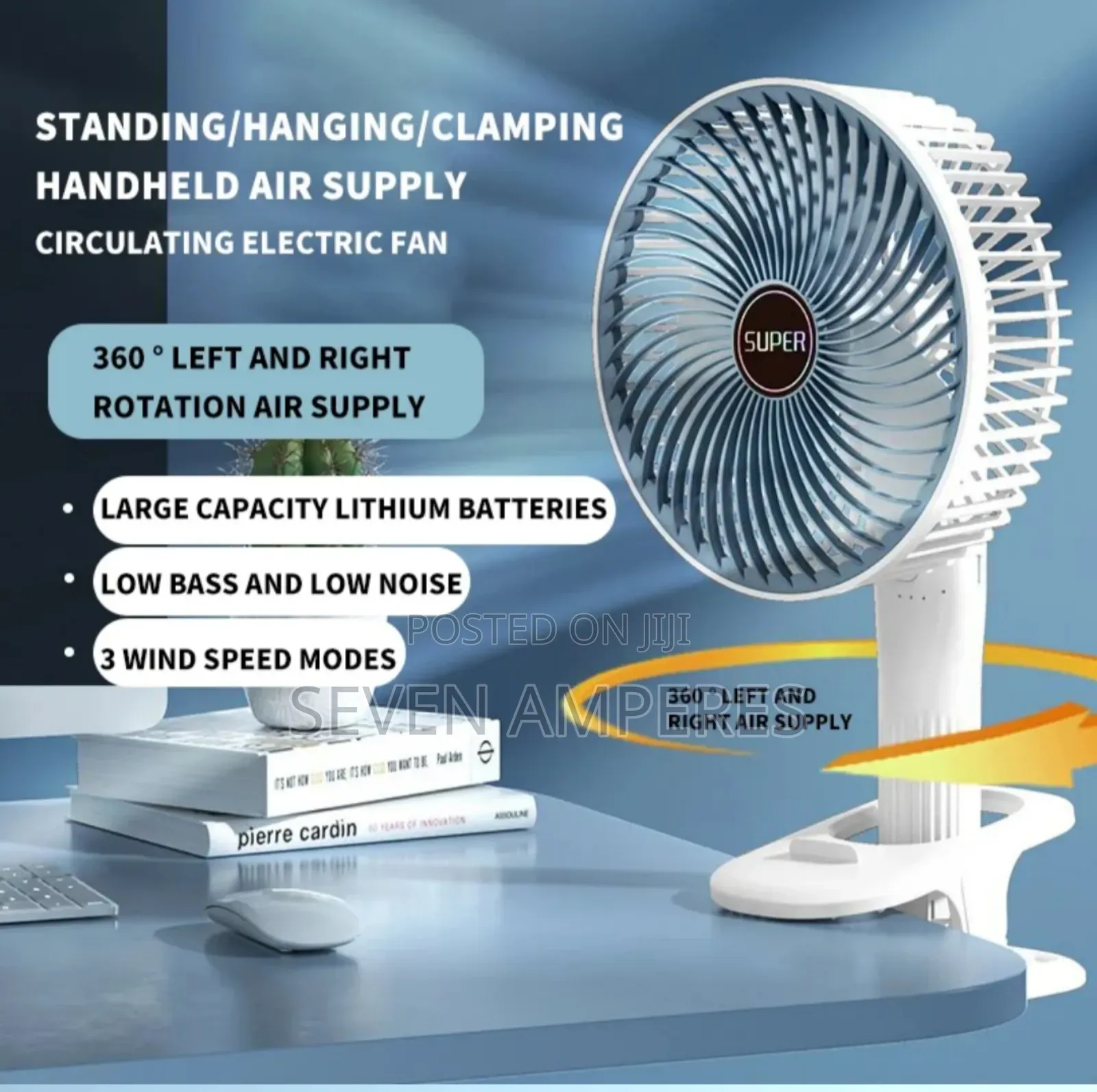 Handheld Wall Mount Clip Cooling Fan