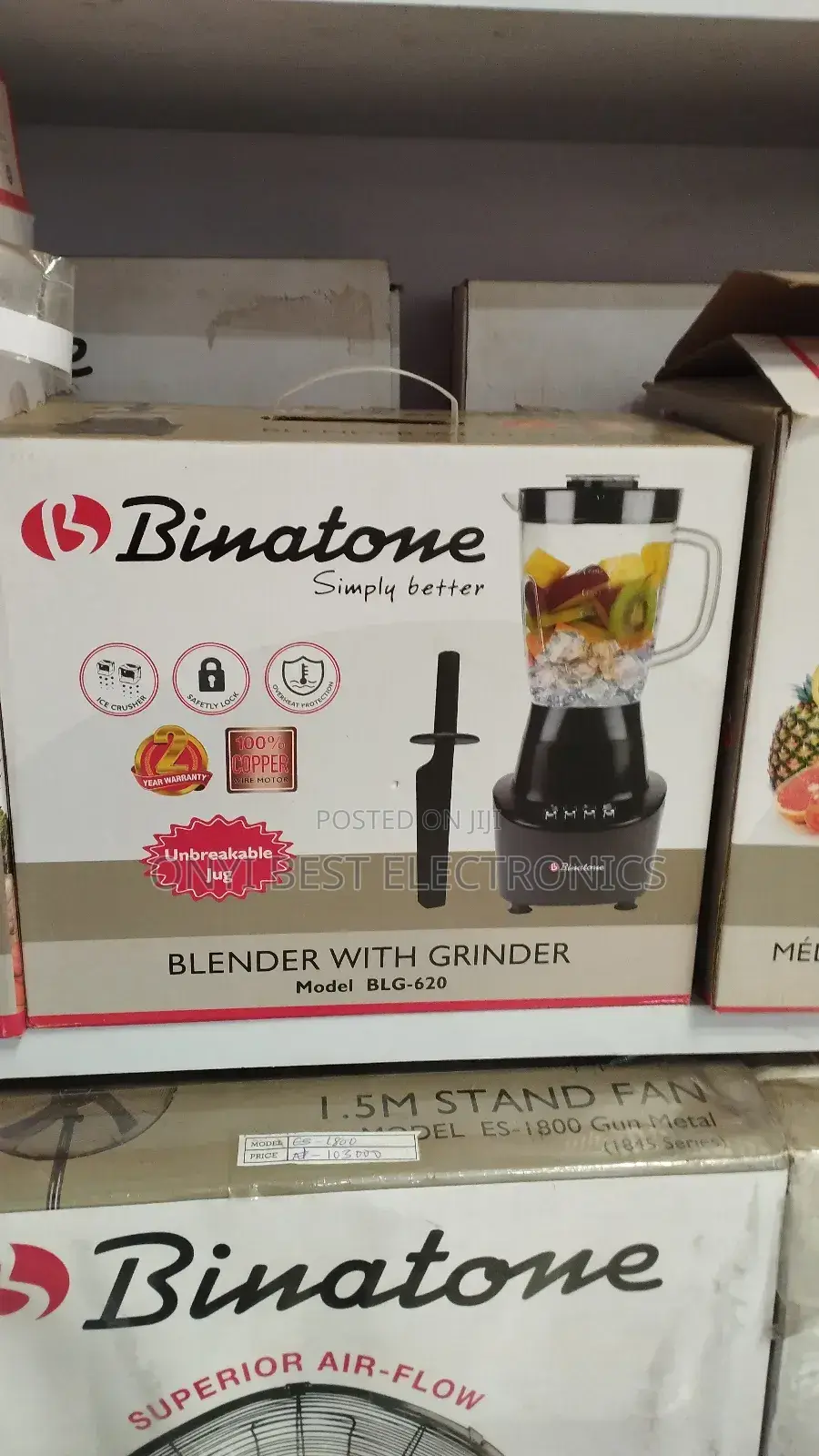 Binatone BLG 620 Stainless Steel Blender Grinder 1.5l - 500w