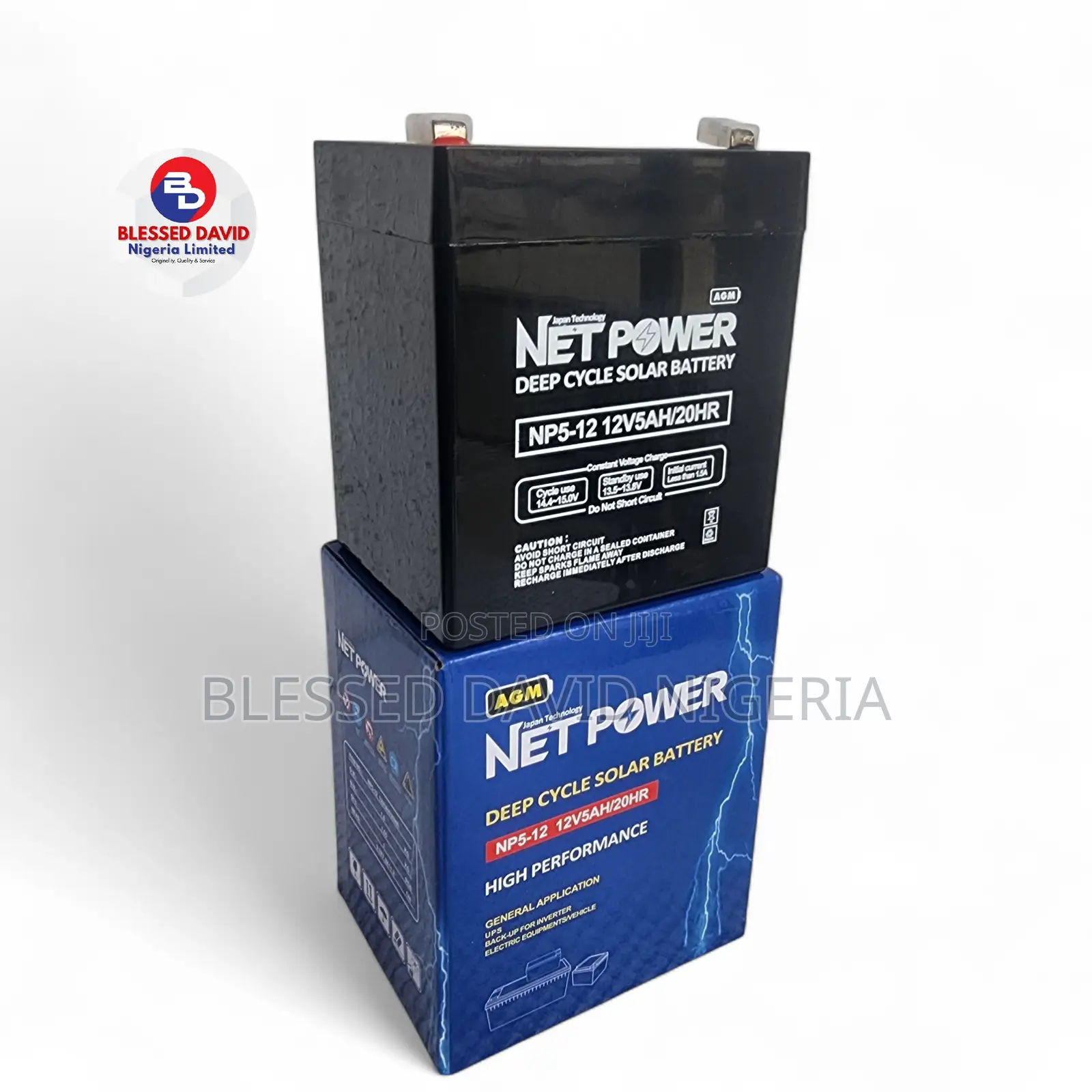 Net Power 12v 5ah/20hr Rechargeable Fan Replacement Battery