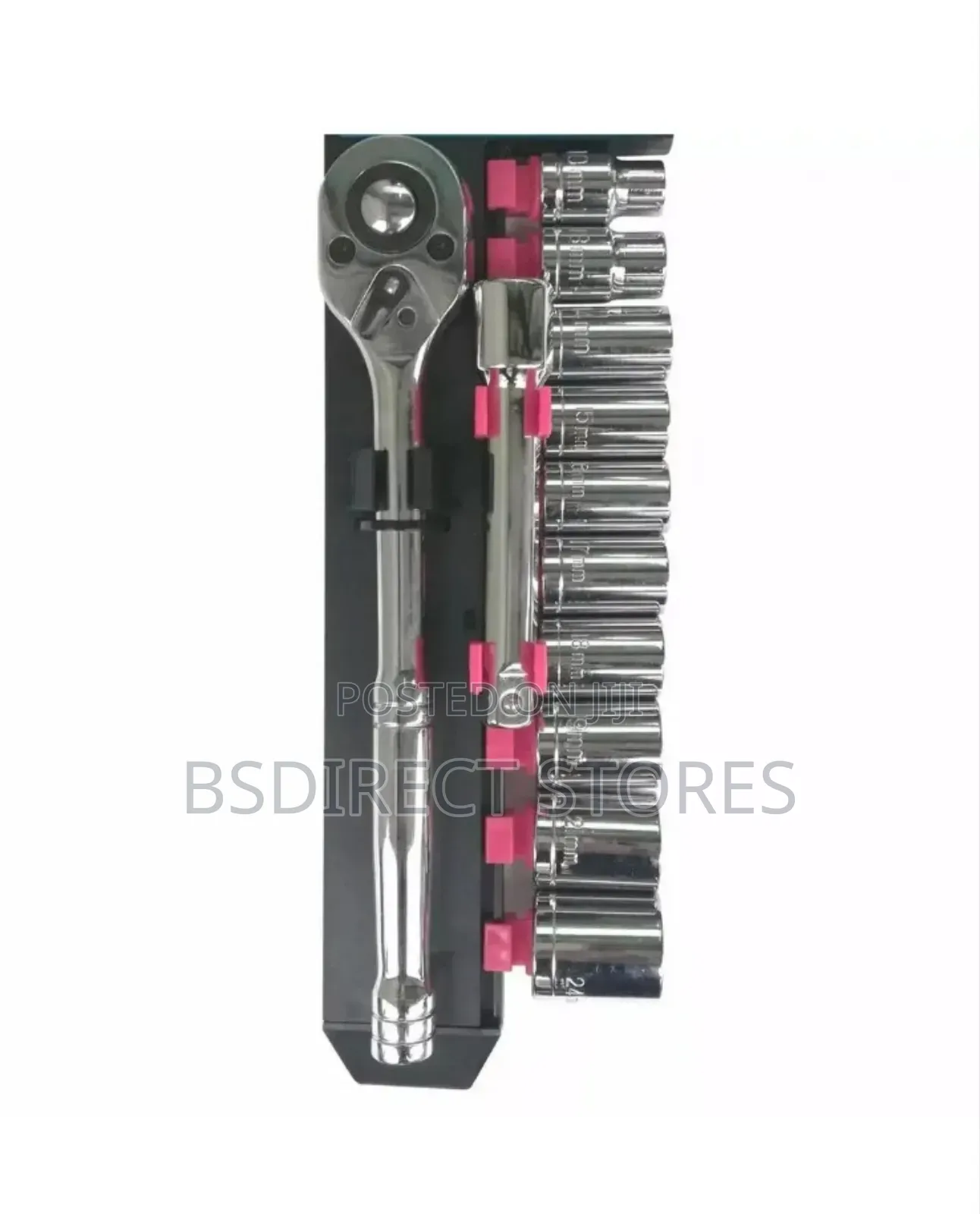 Hilka 12 Pce 1/2" Dr Socket Rack Carbon Steel Metric