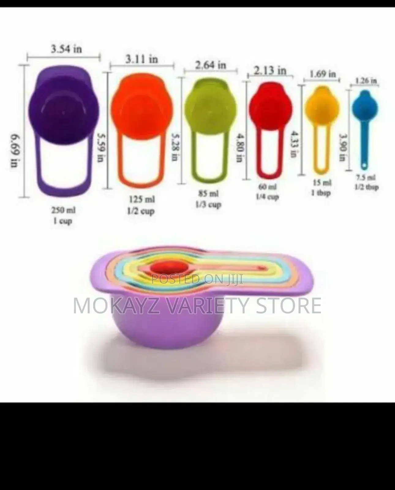 6pcs Plastic Measuring Cup/Spoon Set /Souvenir/Gift Item /